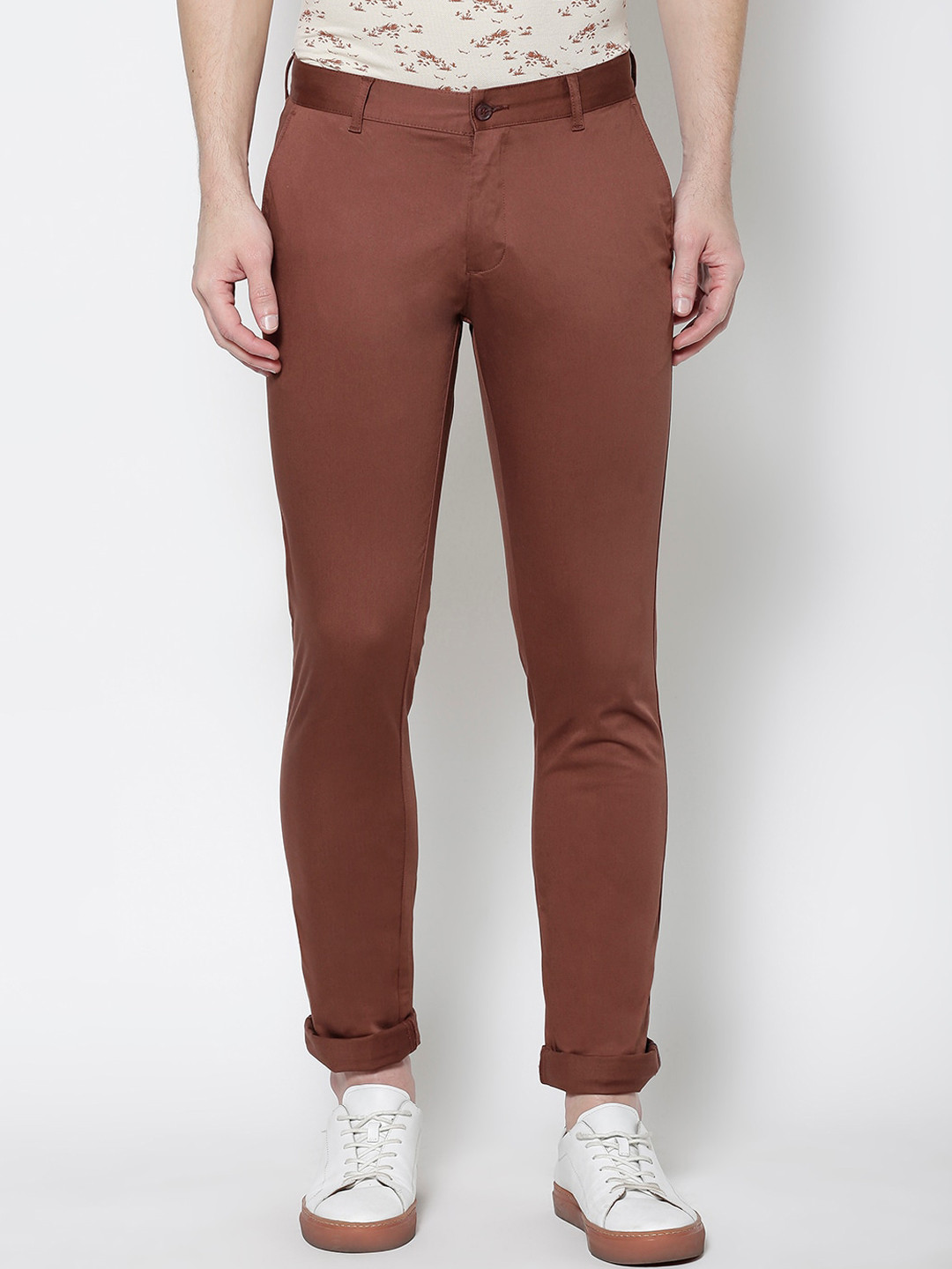 Blackberrys Men Brown B-91 Skinny Fit Trousers