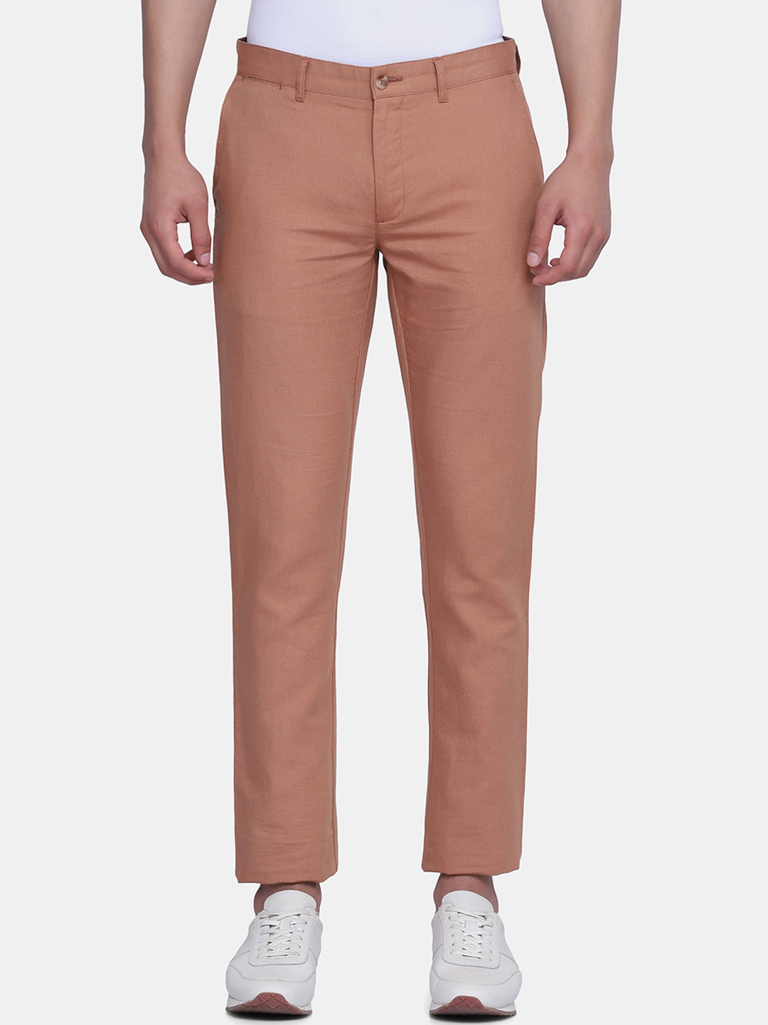 Blackberrys Men Orange B-95 Slim Fit Trousers