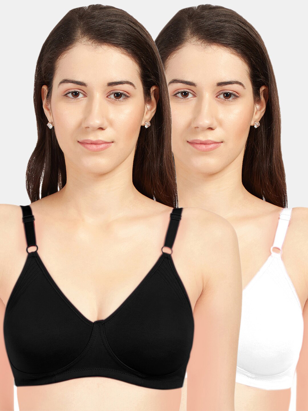 Sonari 2 White & Black Non Padded T-Shirt Bra