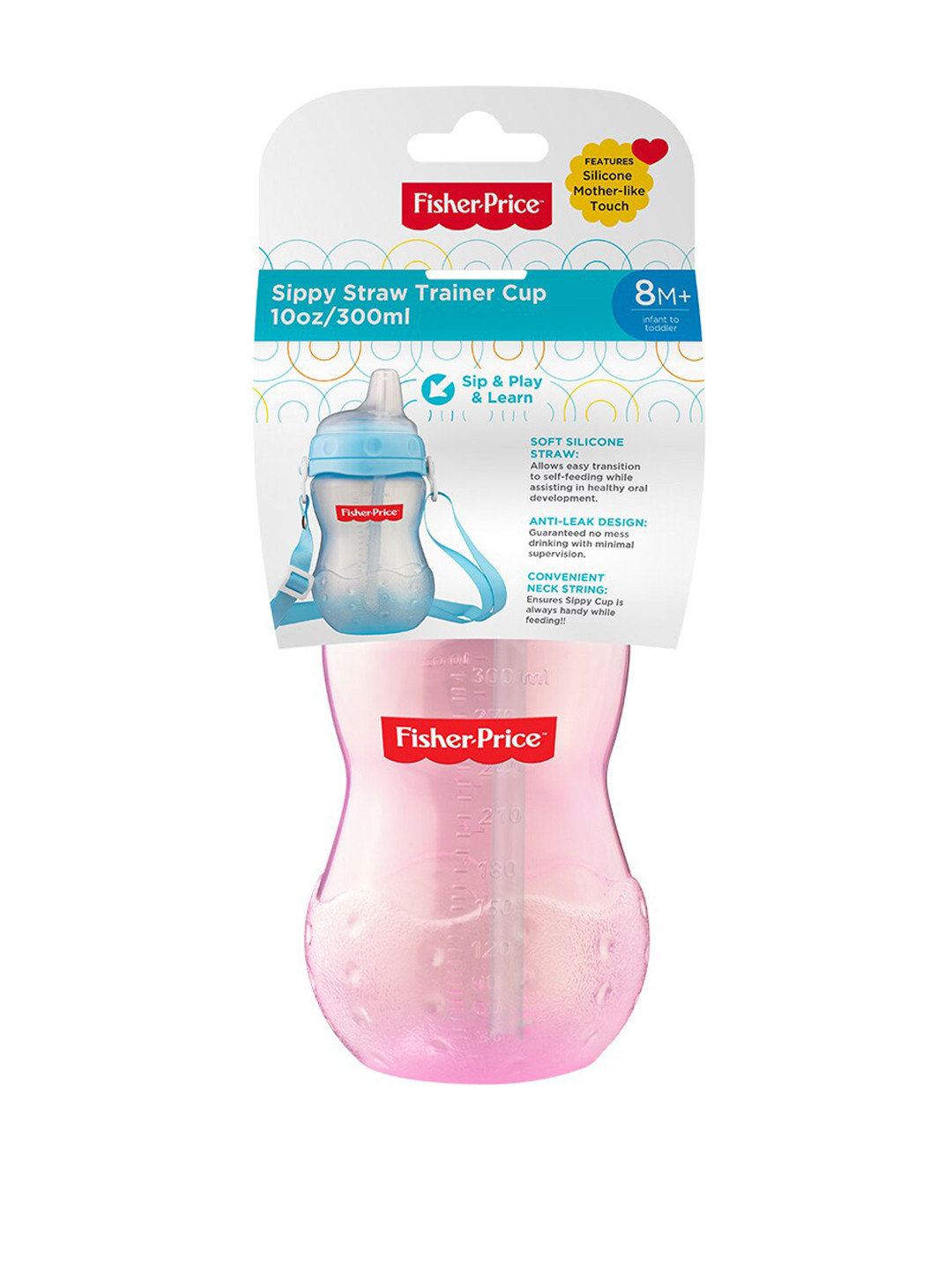 Fisher-Price Pink Baby Flexi Straw Sippy Cup