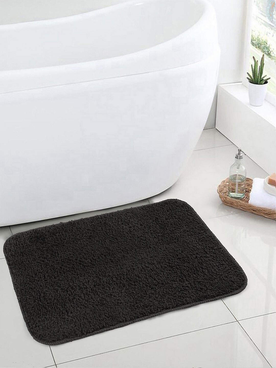 Soumya Set of 2 Grey Anti-Skid Absorbent Doormats