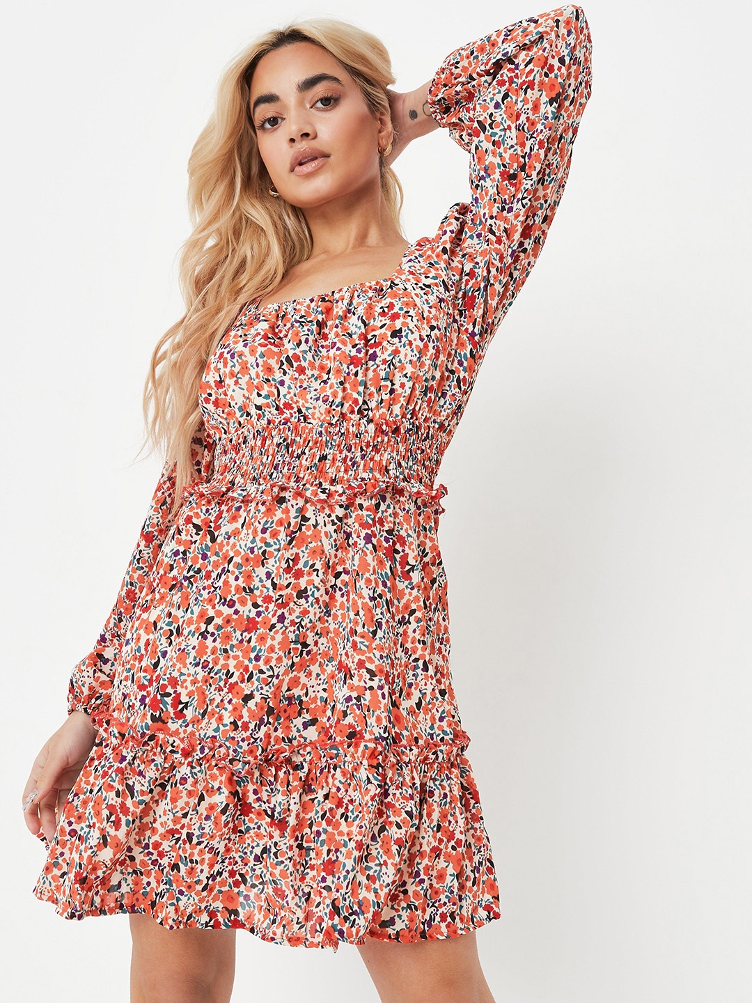 Missguided coral dress sales