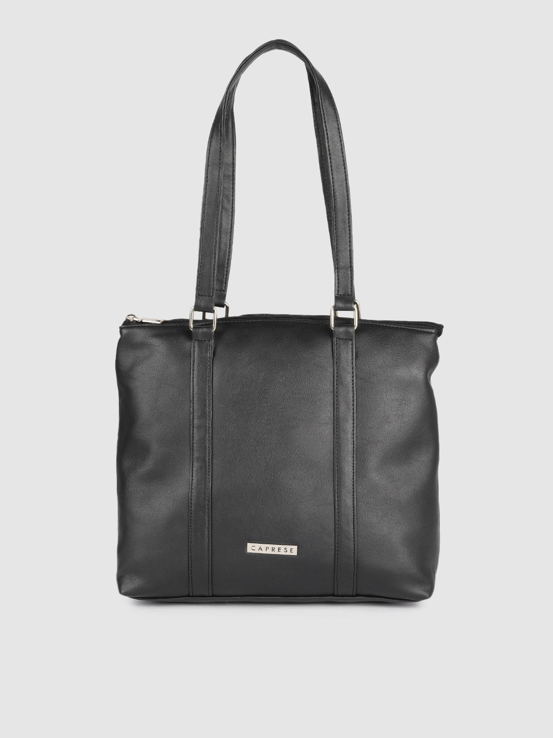 Caprese Black Solid Shoulder Bag