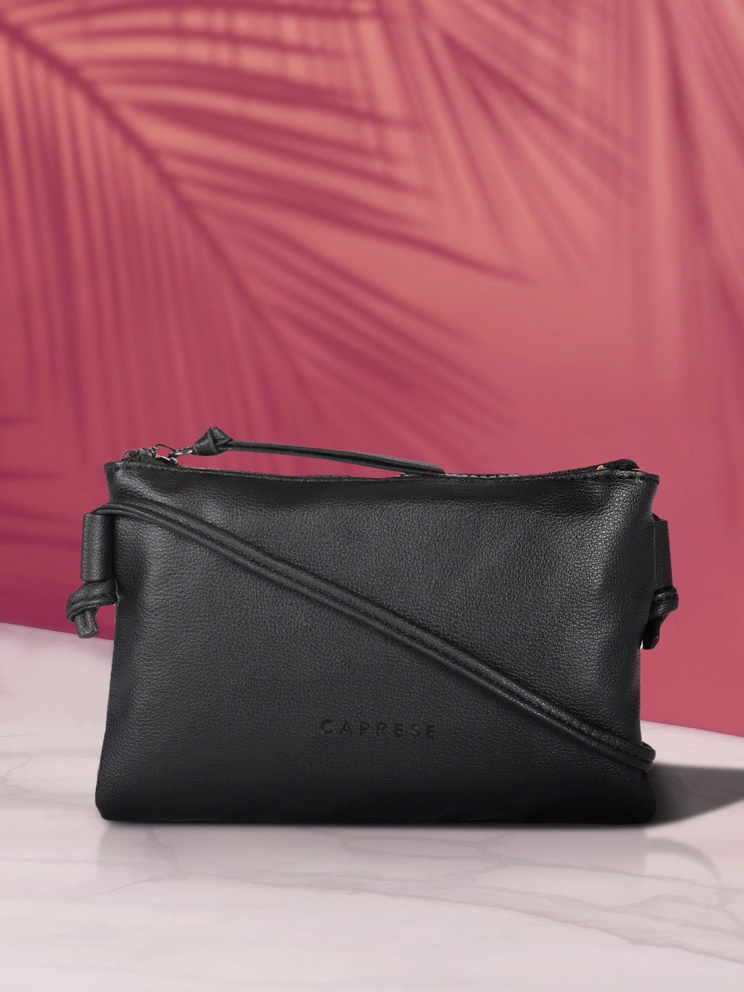 Caprese Indi Women Black Medium Sling Bag