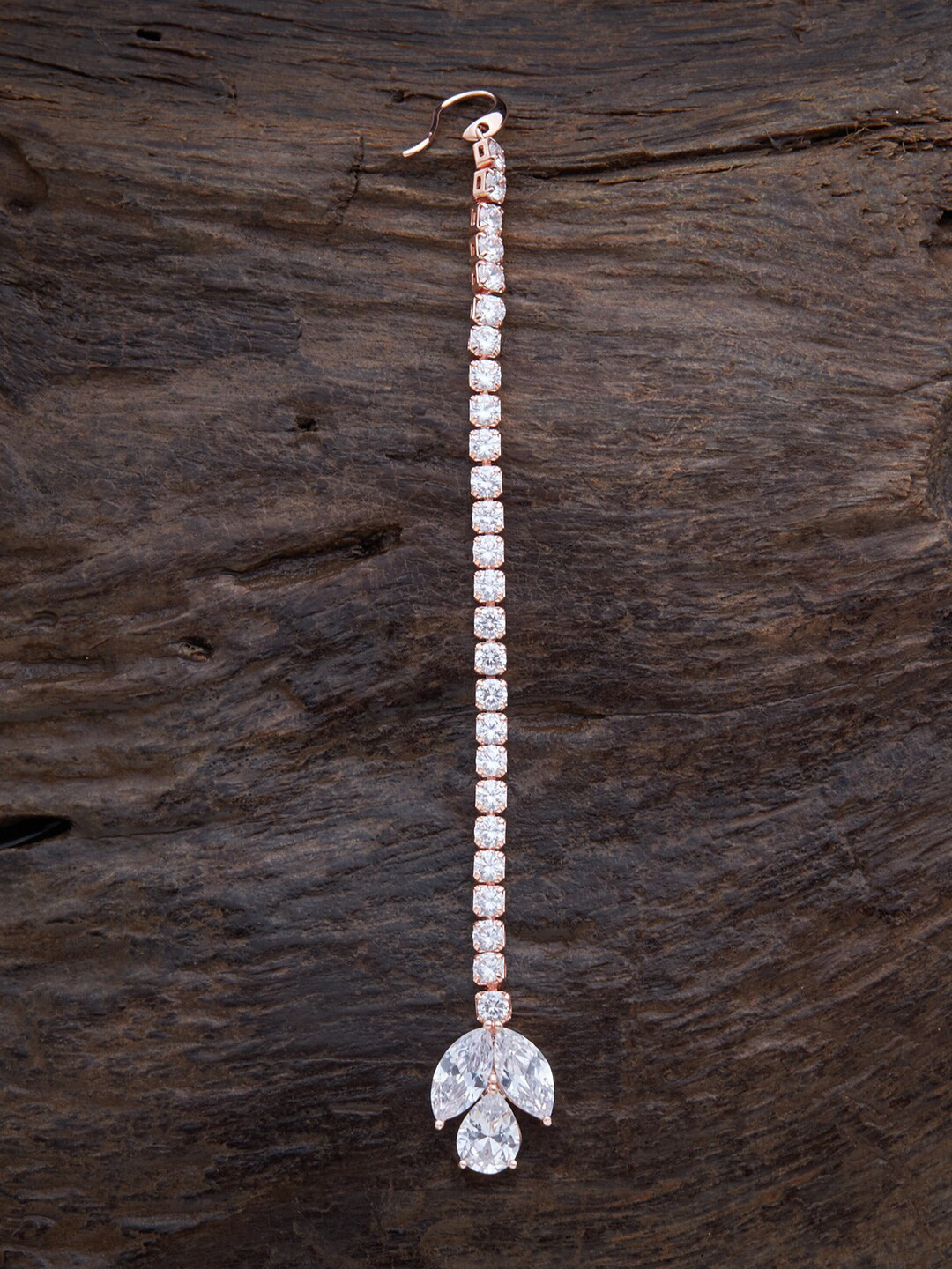 Kushal's Fashion Jewellery 92.5 Pure Silver White & Gold Embellished Hair Accessory Set of