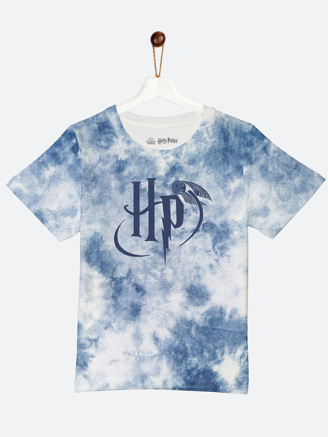 YK Warner Bros Boys Blue & White Dyed T-shirt