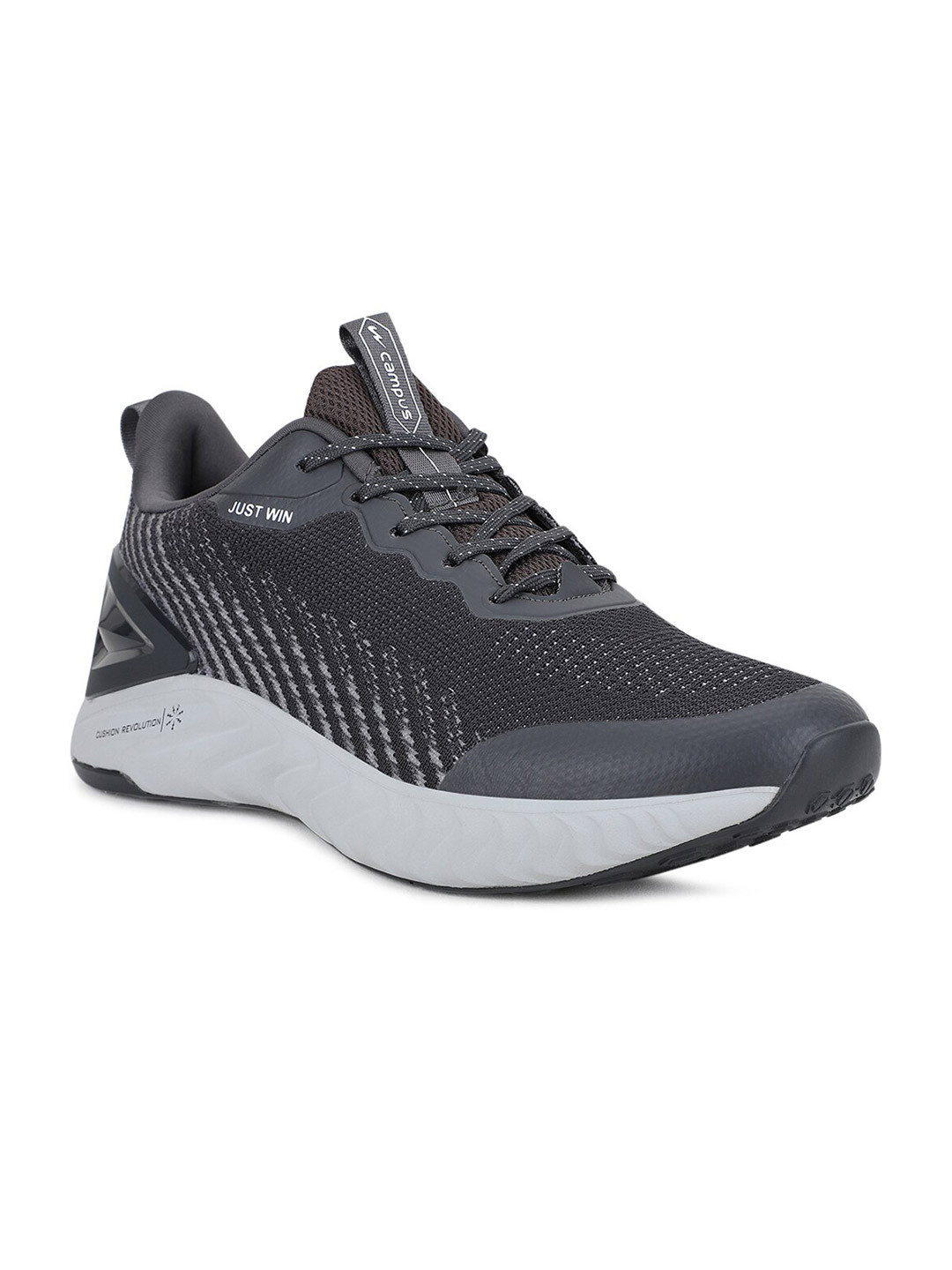 Campus Men Grey Mesh Garnate Running Shoes
