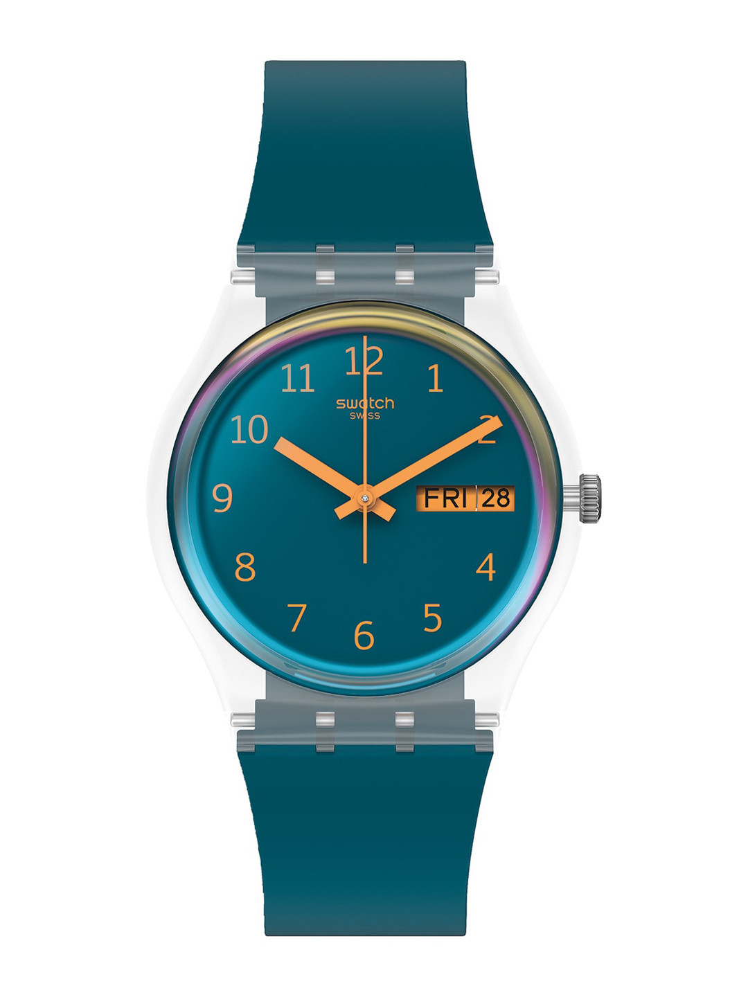 Swatch Unisex Printed Dial & Blue Straps Analogue Watch GE721