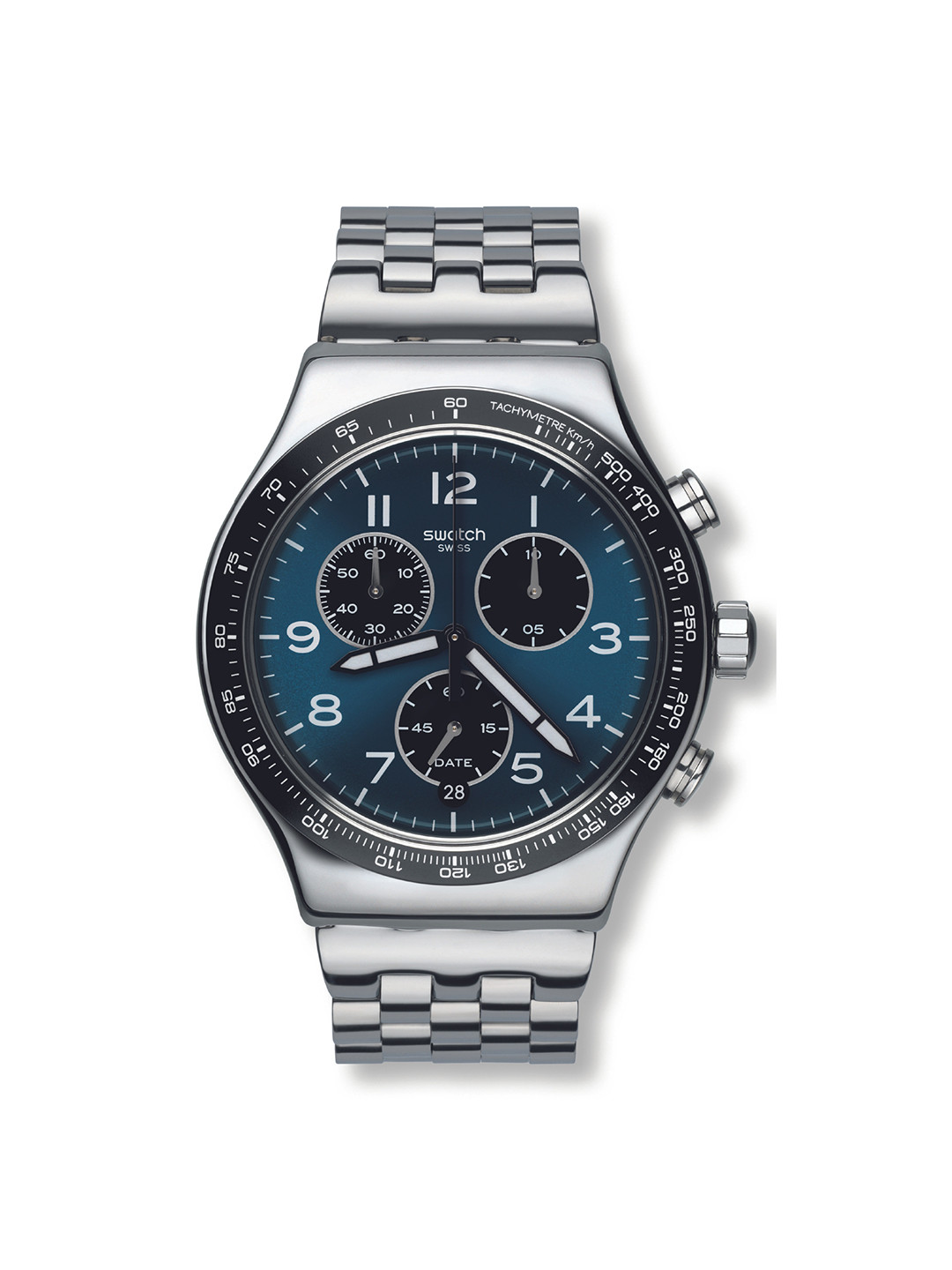 Swatch Unisex  Dial & Stainless Steel Straps Analogue Watch YVS423GC