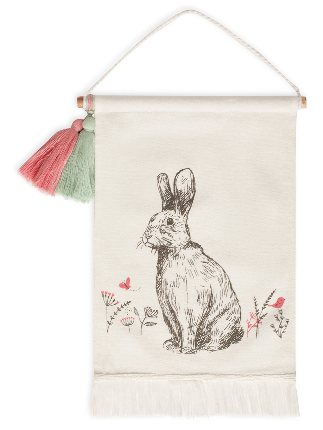 MiArcus Fabric Tasselled Matte Hall Wall Hangings-11.8In