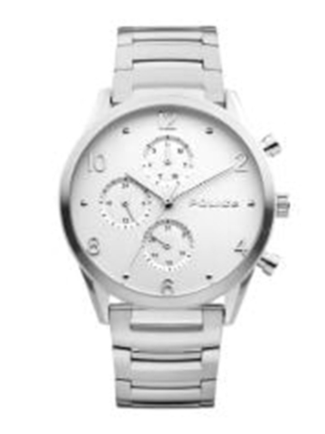 Police Men Silver-Toned Dial & Silver Toned Stainless Steel Bracelet Style Straps Analogue Watch