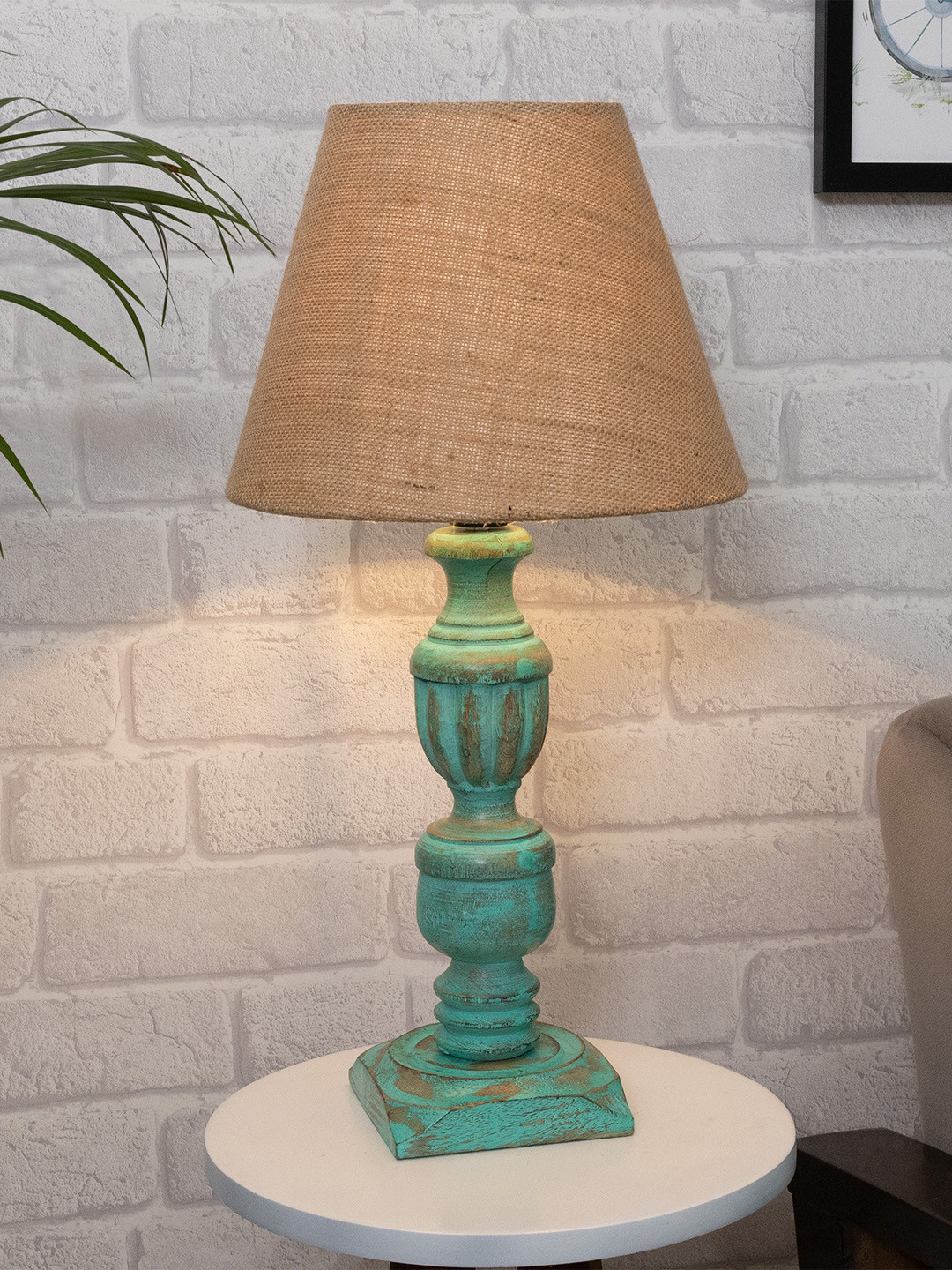 Homesake Biege Table Lamp with Jute Shade