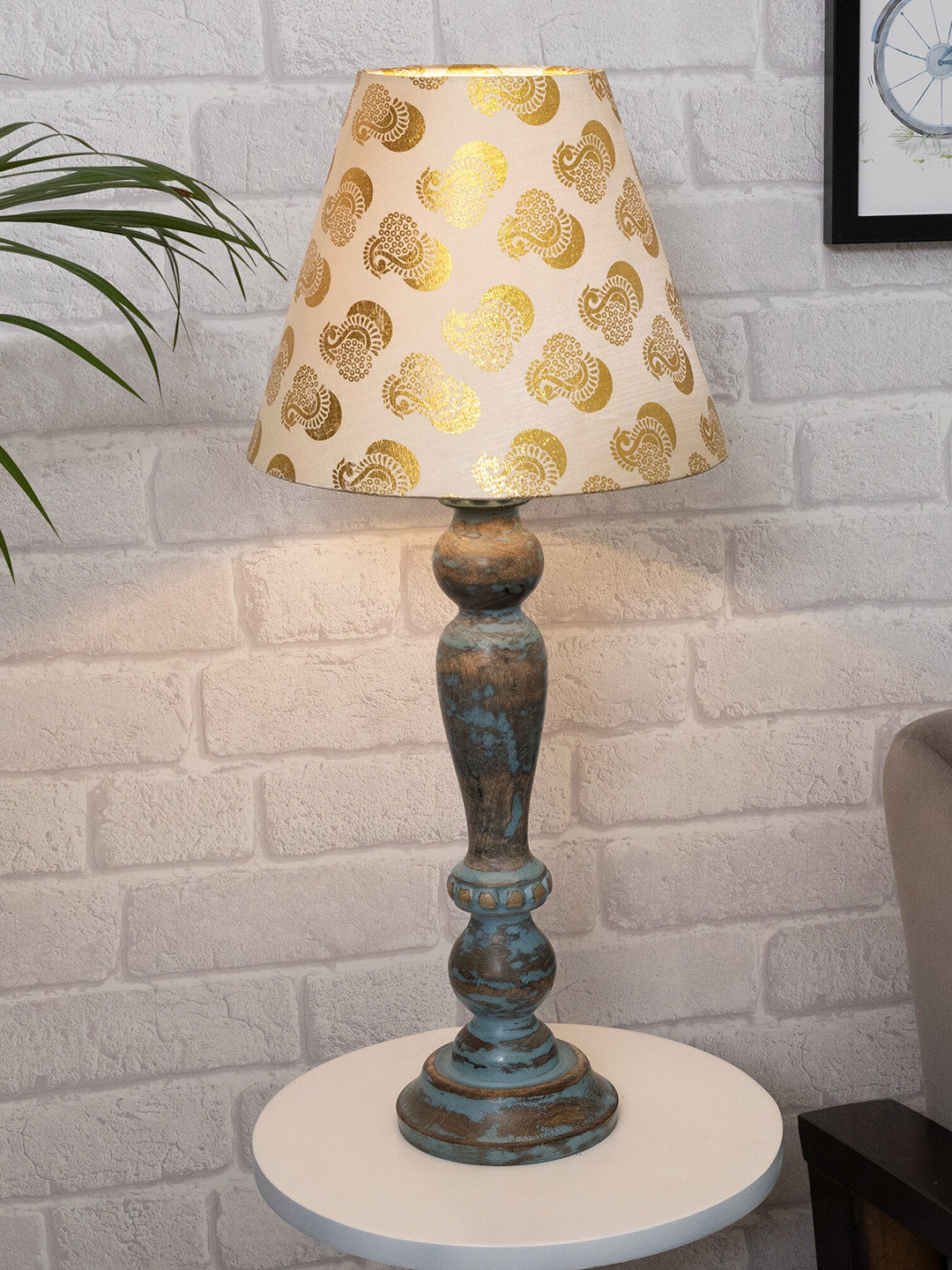Homesake Gold-Toned Table Lamp with Shade