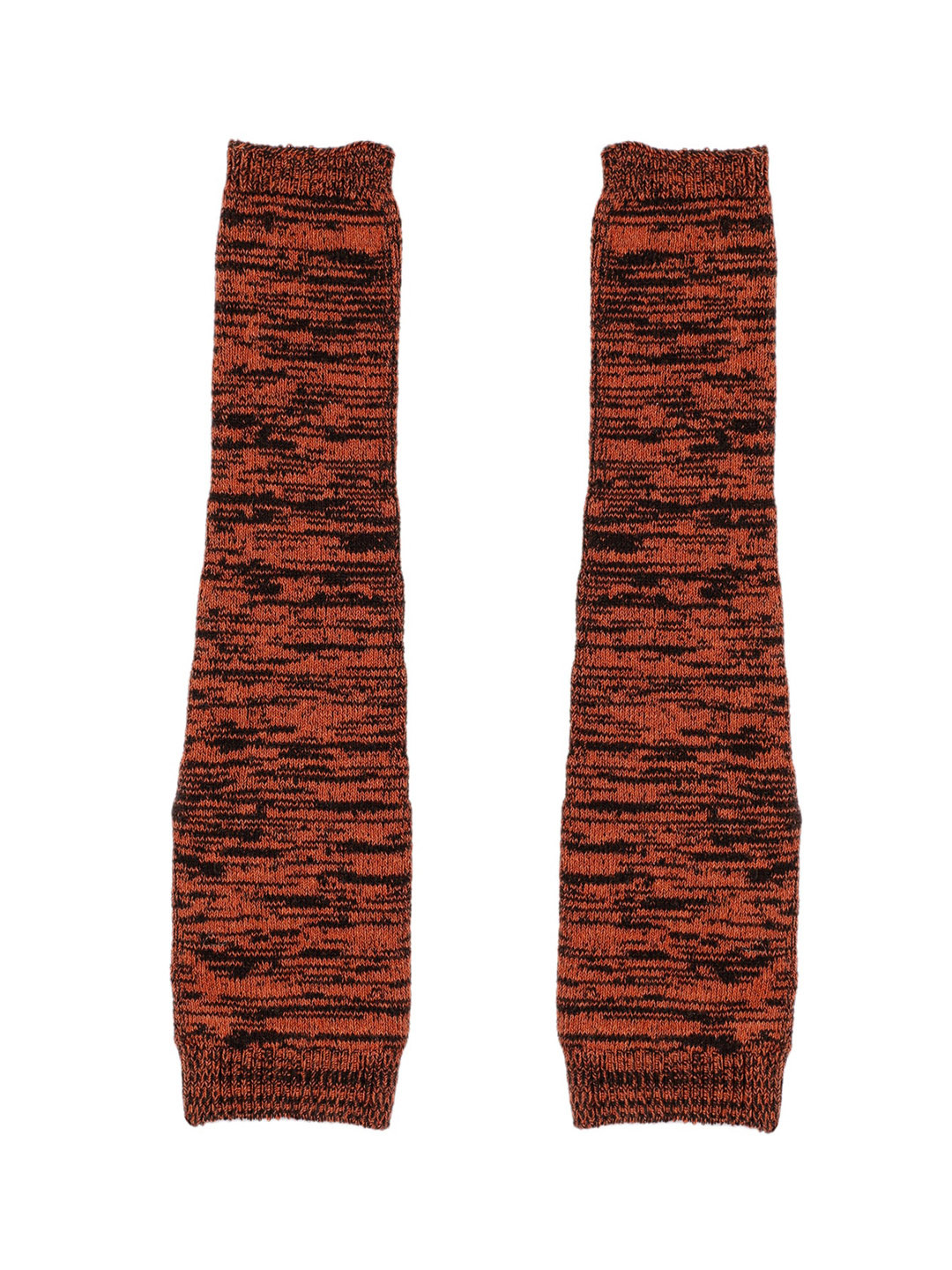 Bharatasya Unisex Brown & Black Textured Sun Protection Arm Sleeves