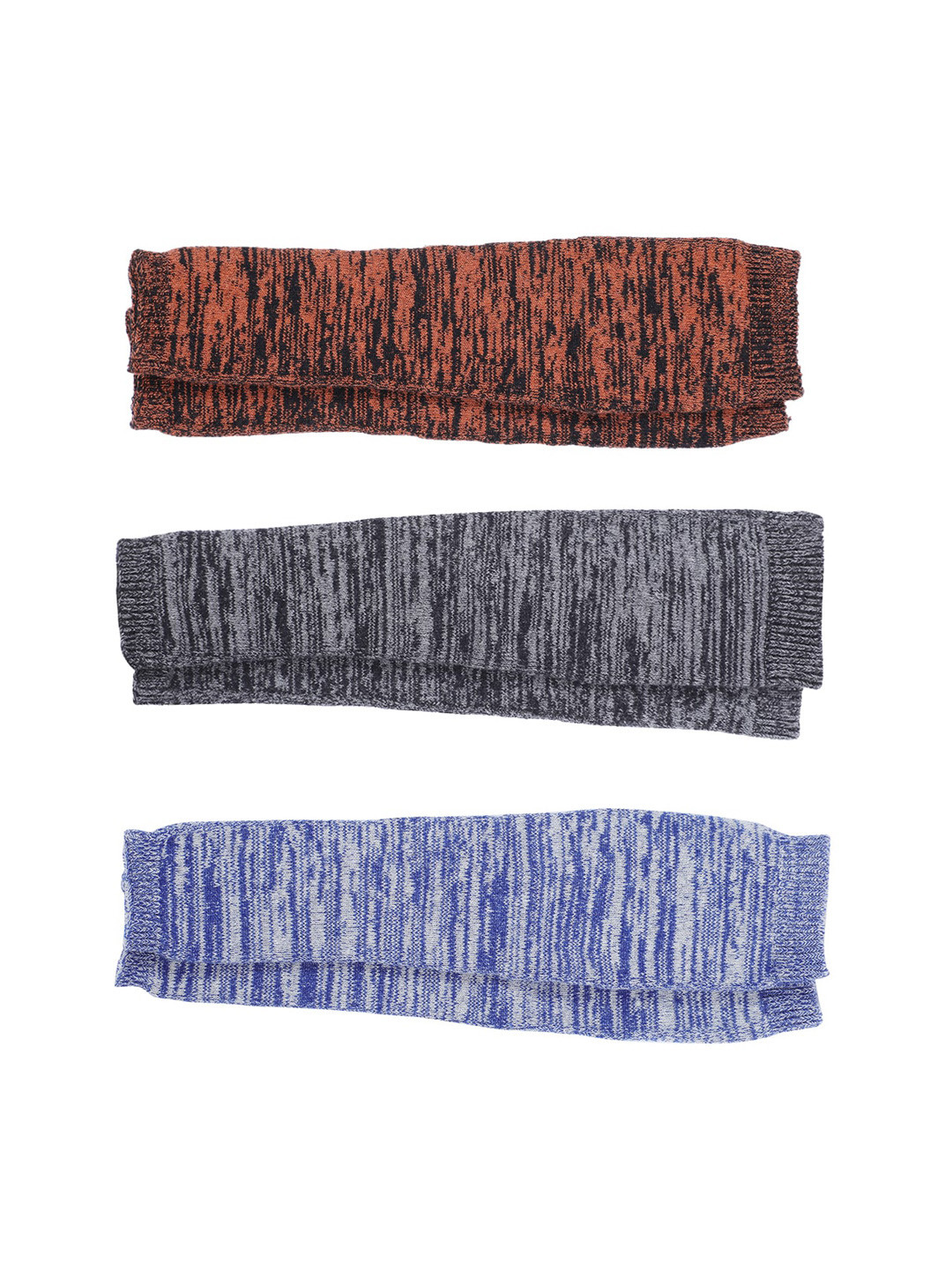 Bharatasya Pack Of 3 Self-Design Cotton Activewear Sun Protection Arm Sleeves Cover