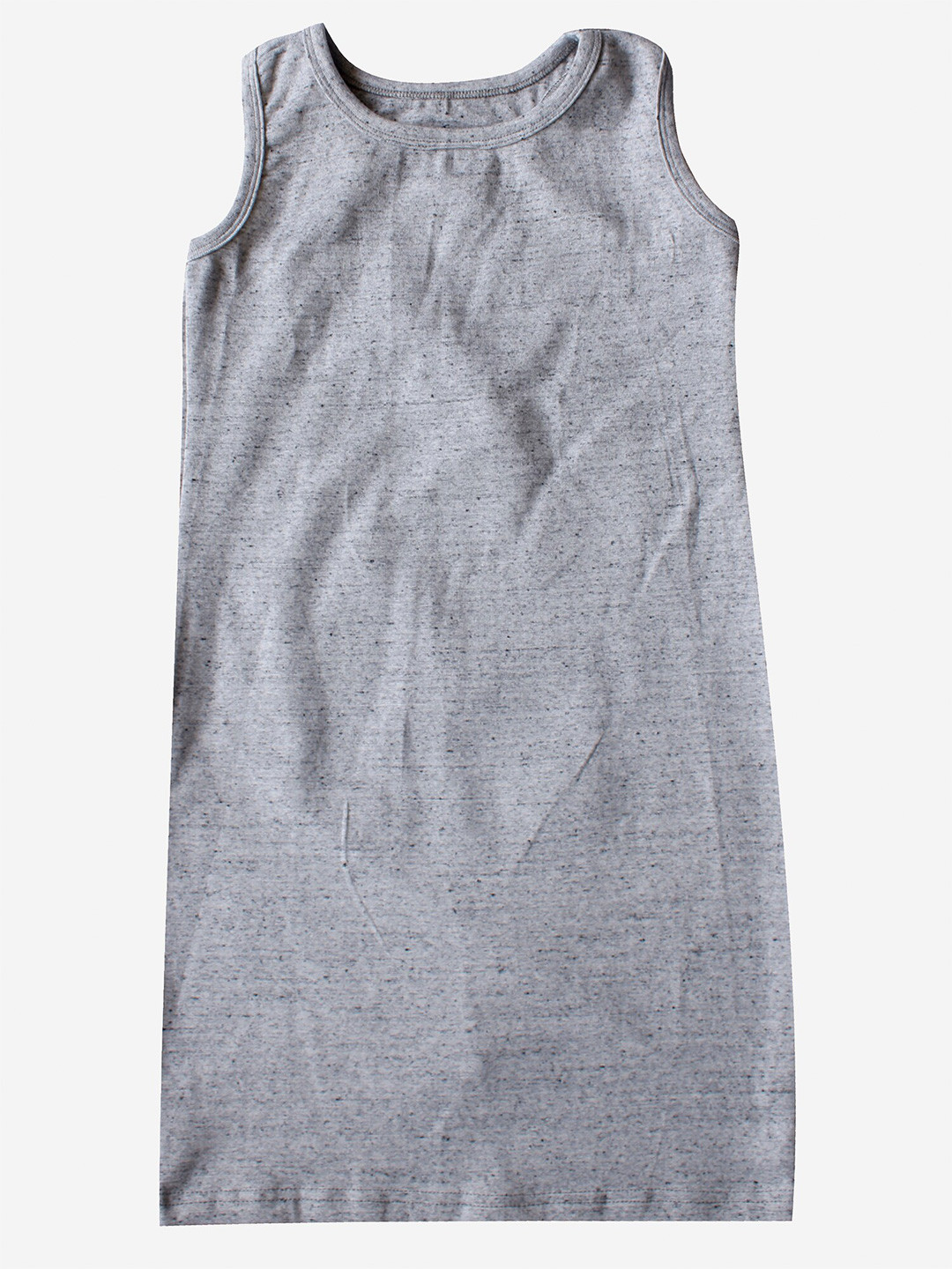 KiddoPanti Girls Grey Melange Sheath Dress