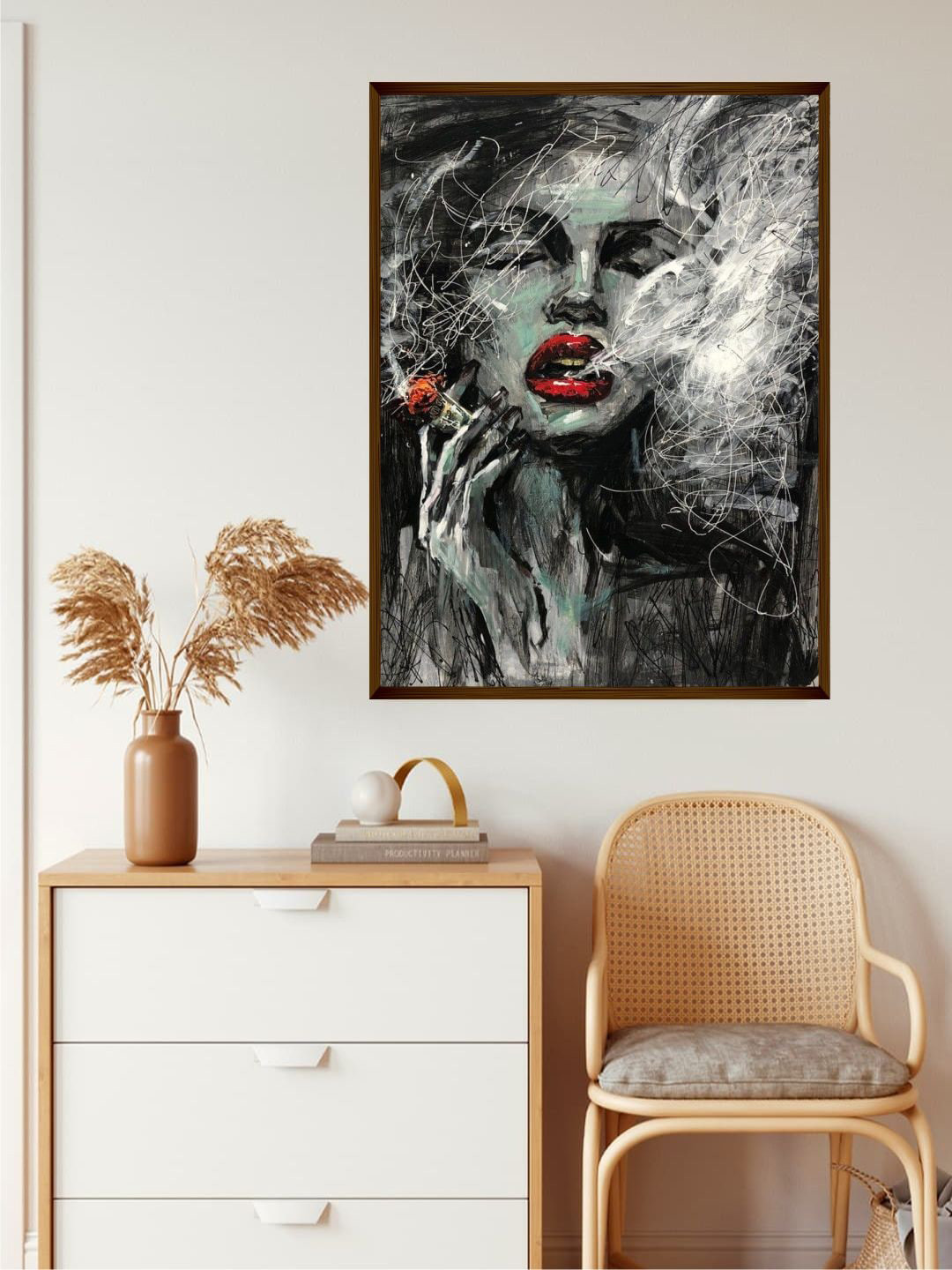 The Art House Black & White Abstract Painting Wall Art