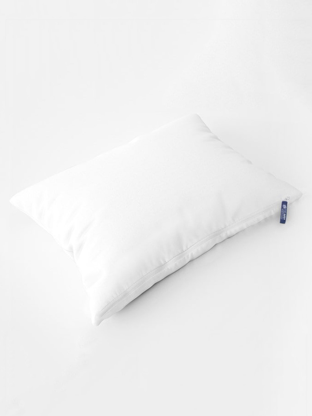 THE SLEEP COMPANY White Solid Cotton Medium Fibre Sleep Pillow-66 x 38 cm