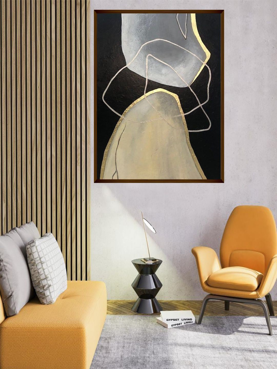 The Art House Black Canvas Wall Living Room Rectangle Potrait Paintings Wall Art -30 x 1In