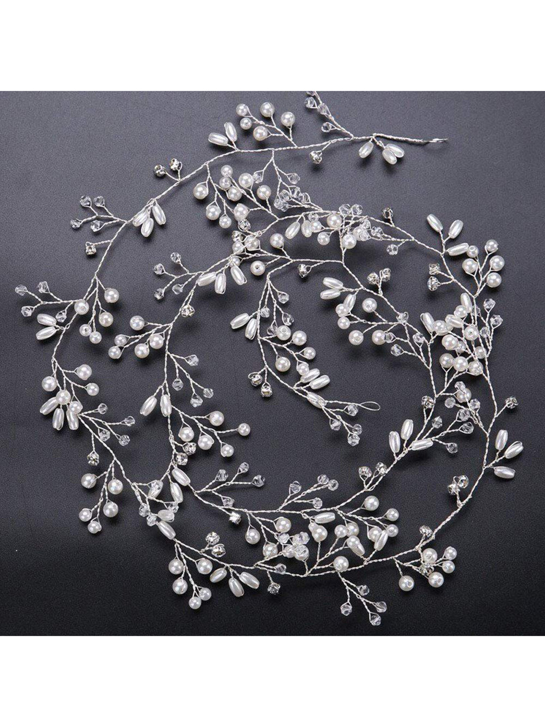VAGHBHATT Women Silver-Toned Tiara