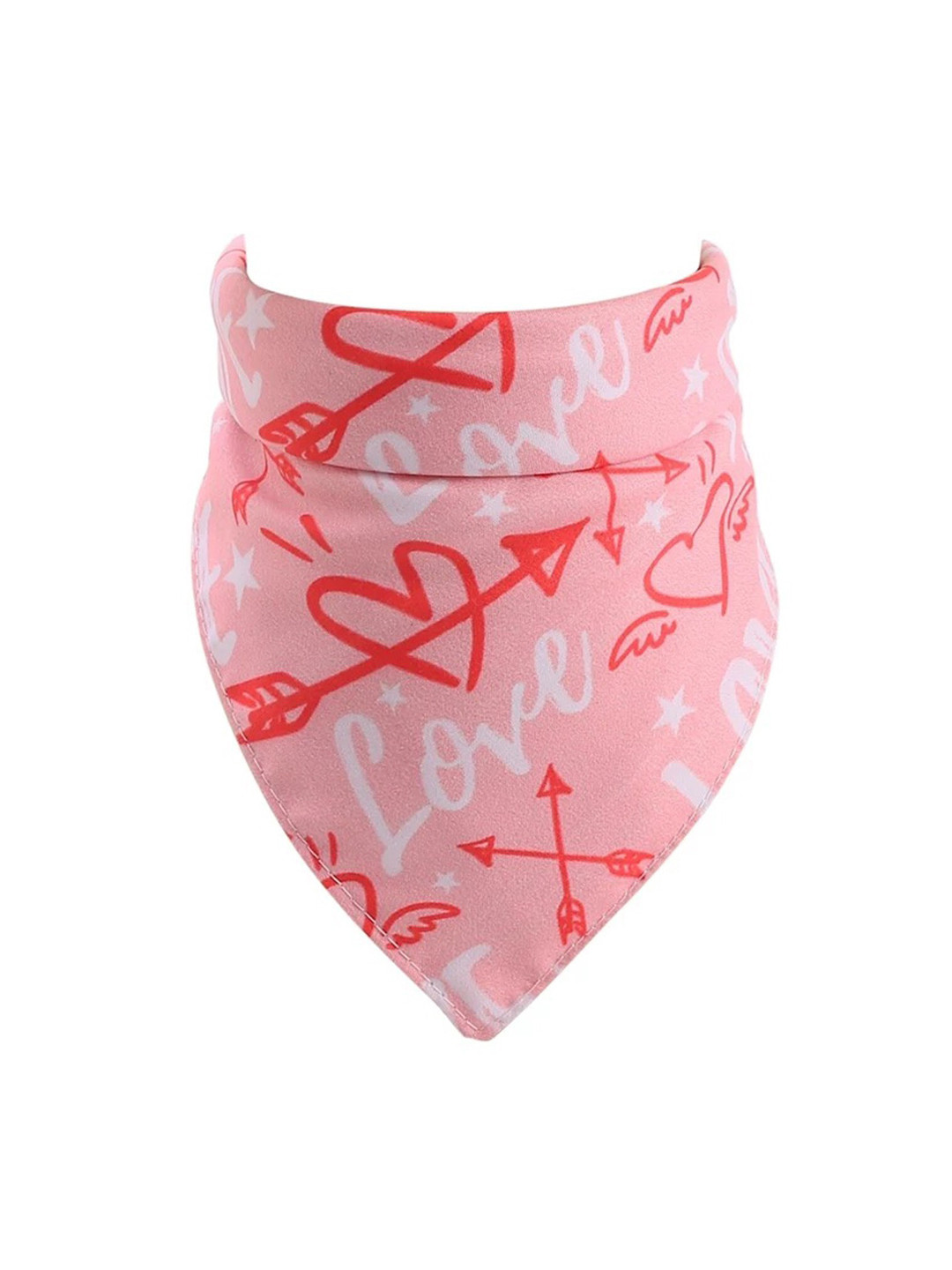 PAWCHIE White & Red Printed Reversible Dog Bandana