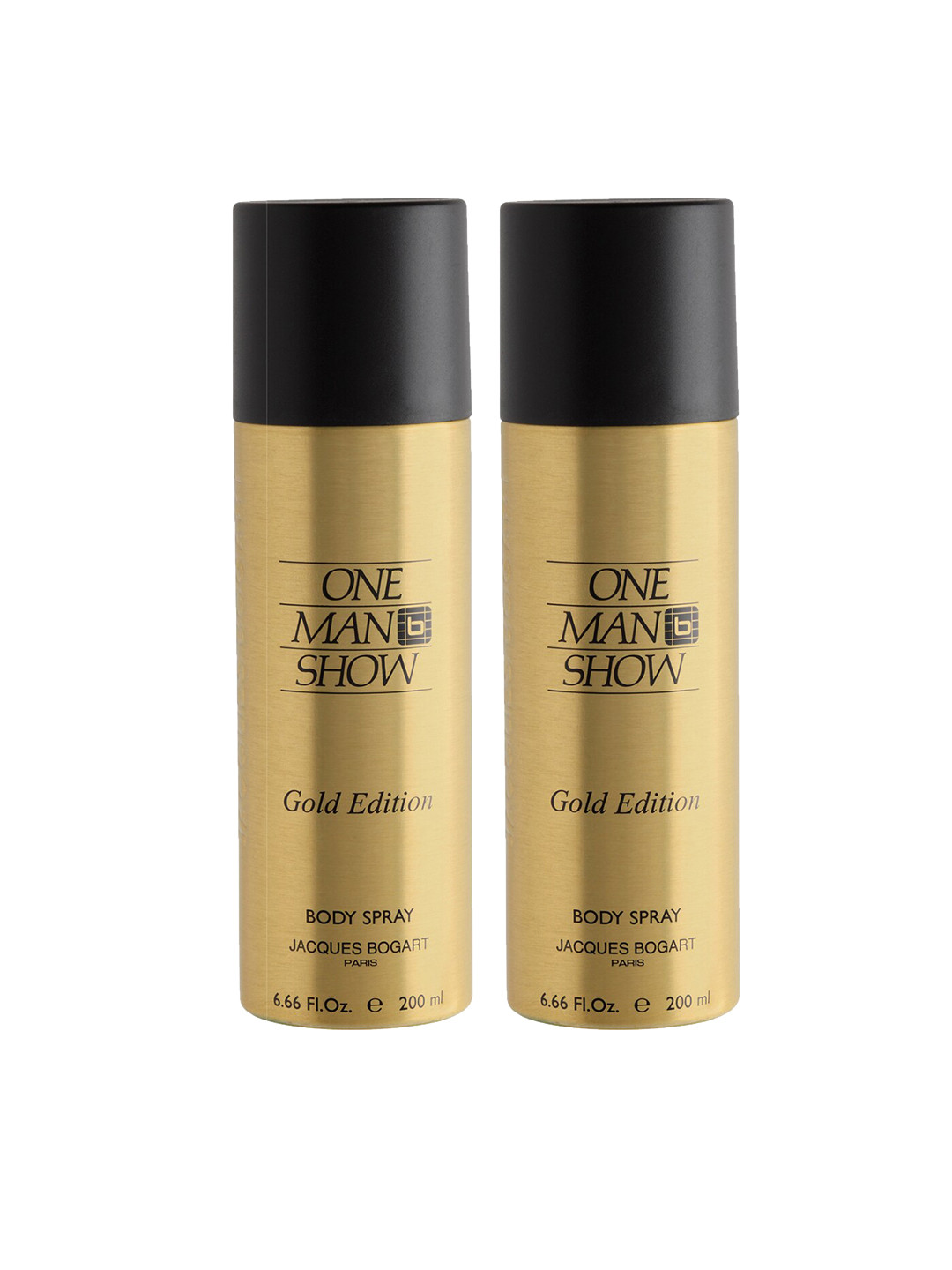 JACQUES BOGART Men Set of 2 One Man Show Gold Deodorant Body Spray - 200 ml Each