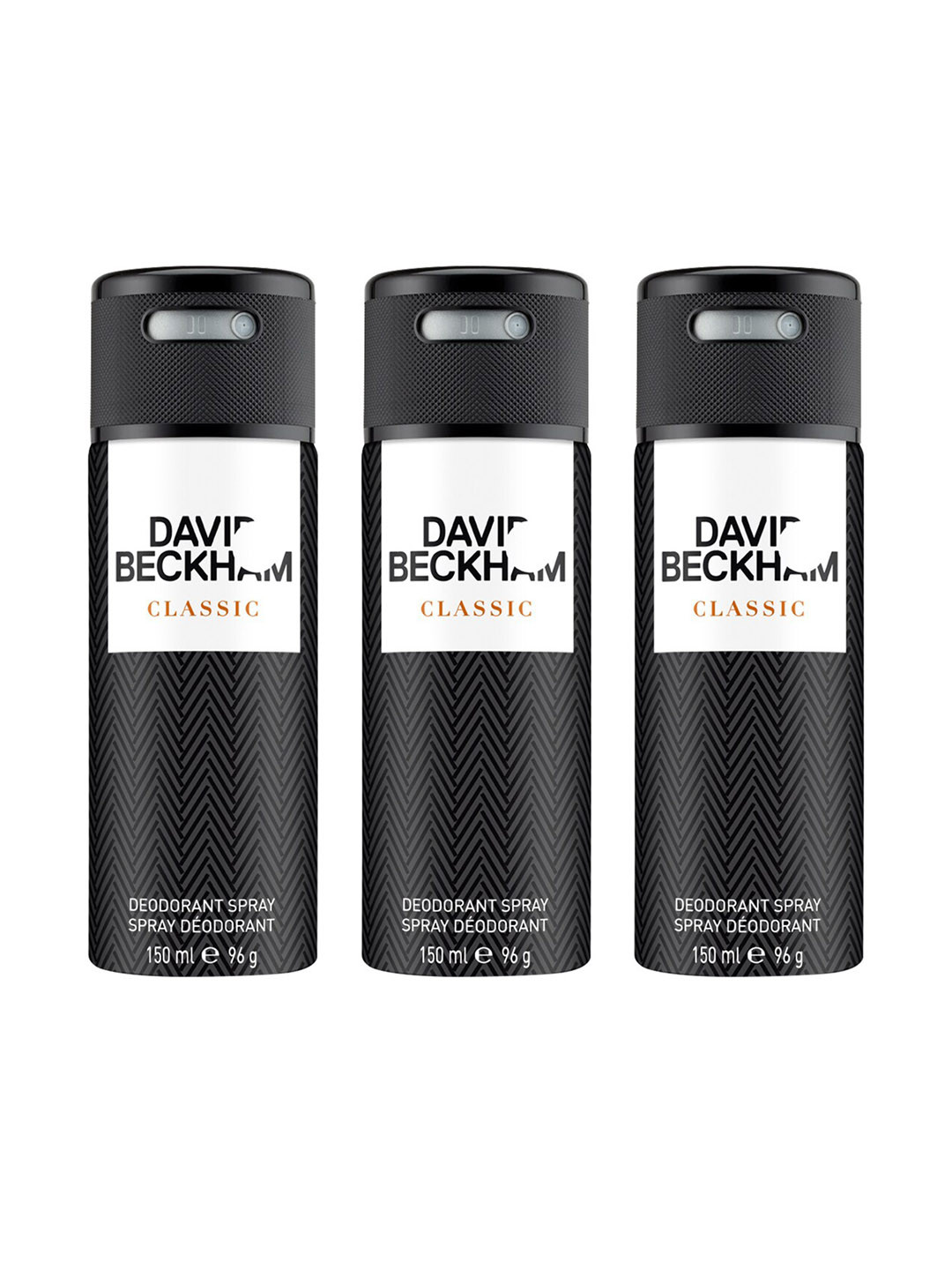 DAVID BECKHAM Men Set of 3 Classic Deodorant Body Spray - 150 ml Each