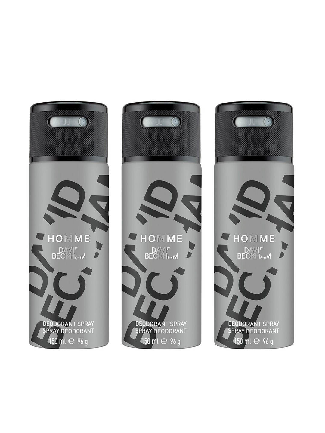 DAVID BECKHAM Men Set of 3 Homme Deodorant Body Spray - 150 ml Each