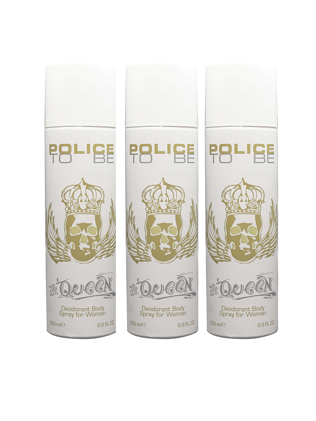 Police Women Set of 3 To Be The Queen Deodorant Body Spray - 200 ml Each