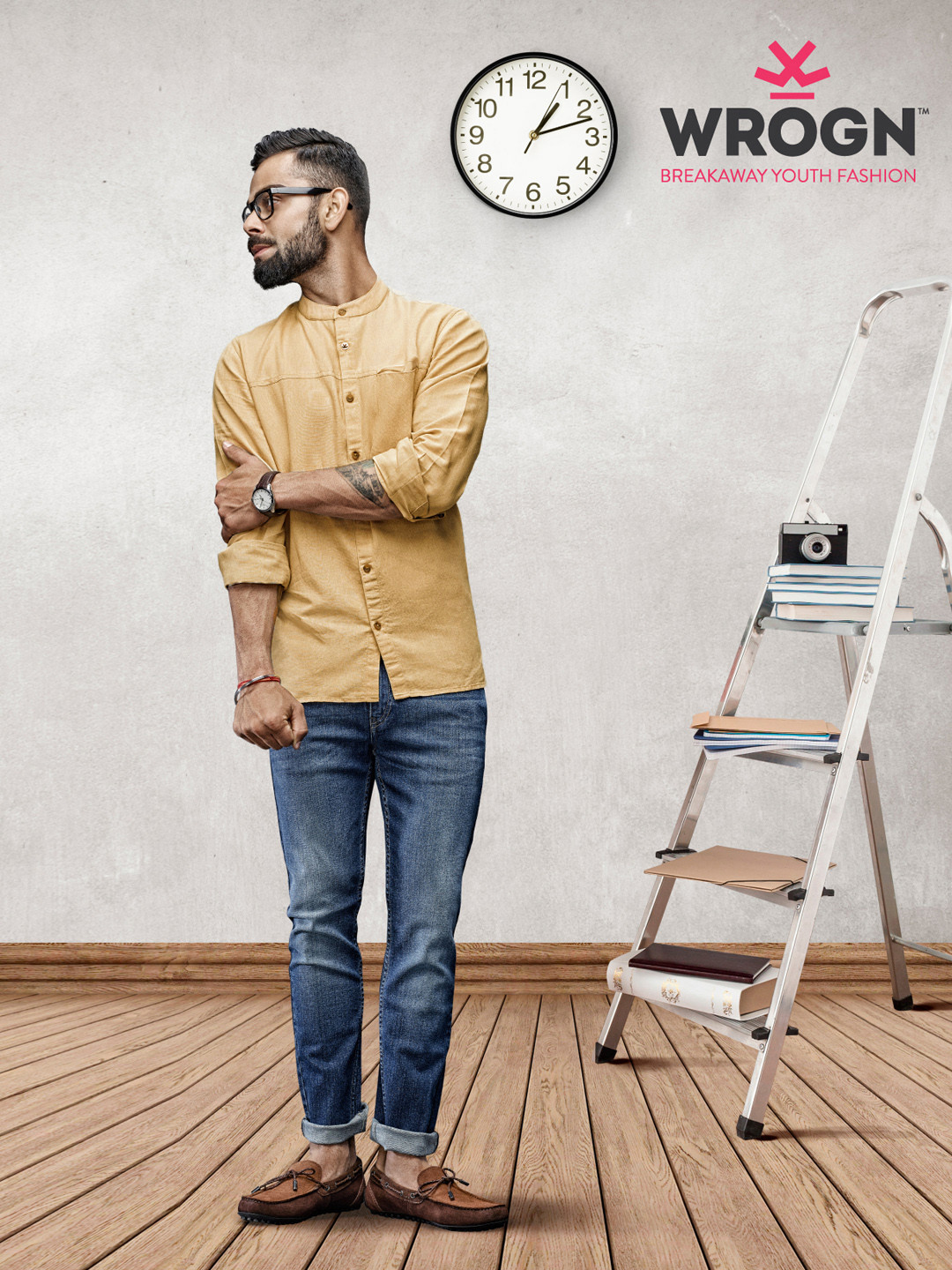 WROGN Men Khaki Casual Shirt