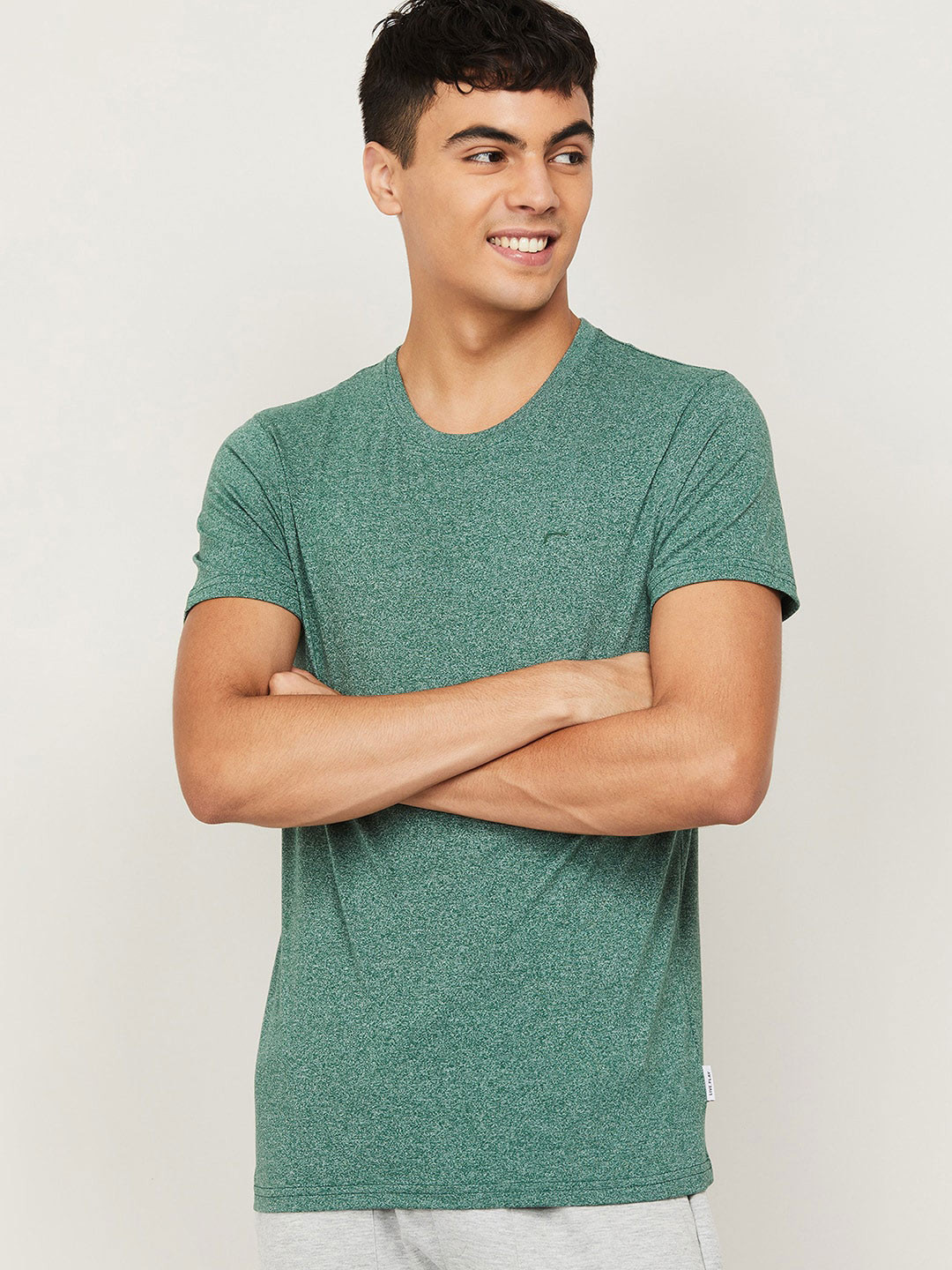 Fame Forever by Lifestyle Men Green Cotton T-shirt