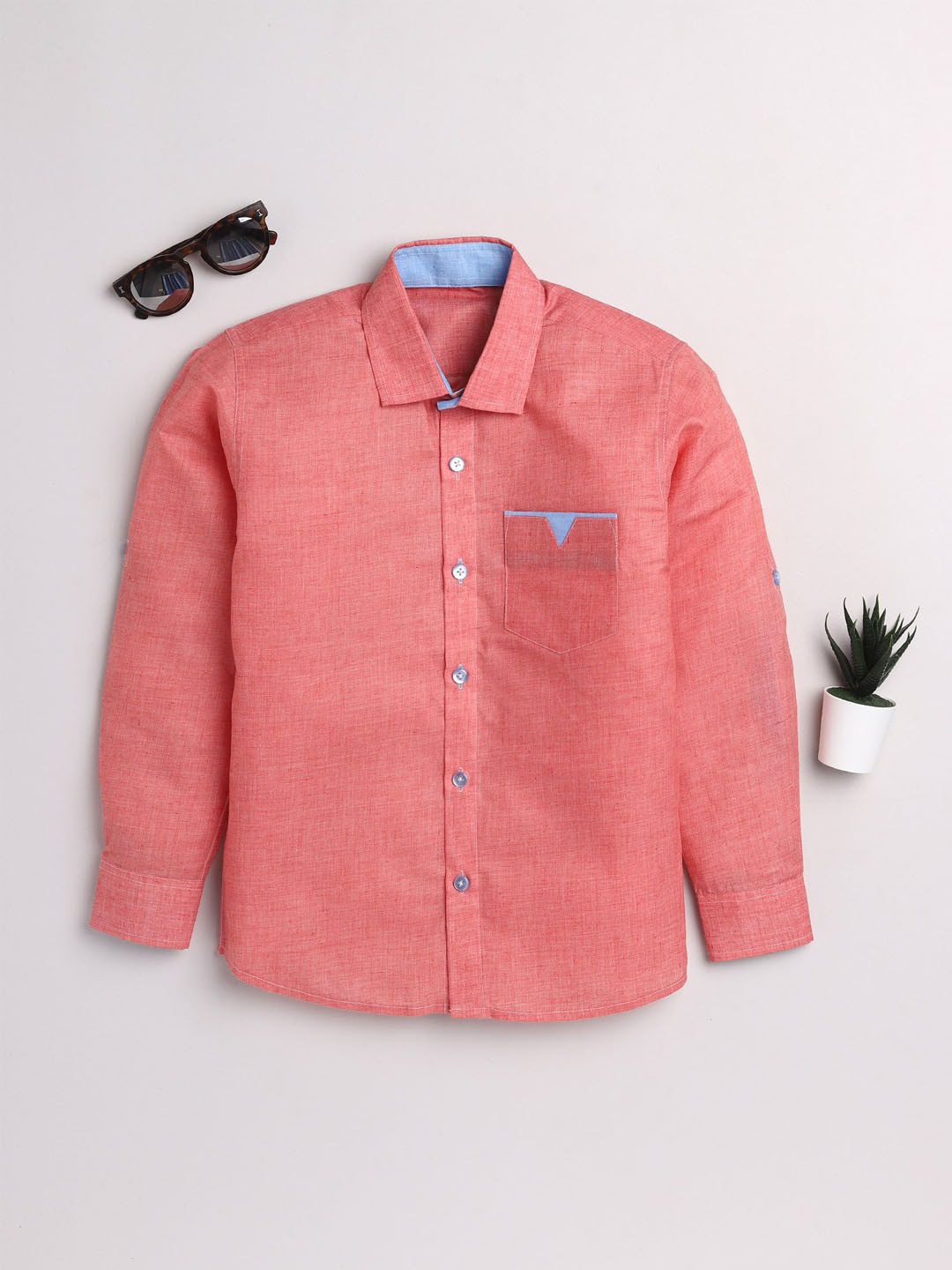 JBN Creation Boys Coral Classic Casual Shirt