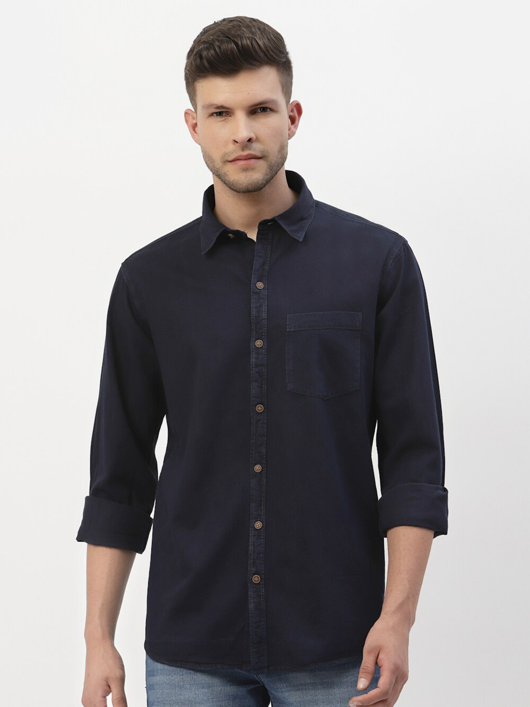 TNG Men Blue Casual Shirt