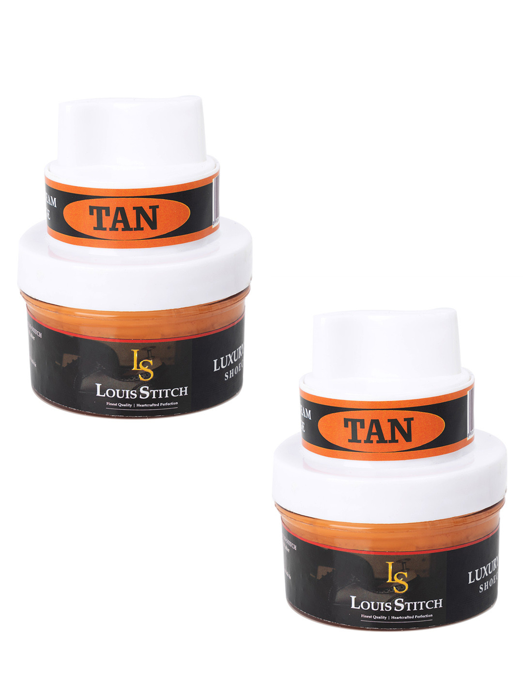 LOUIS STITCH Set Of 2 Tan Shoe Cream with Applicator
