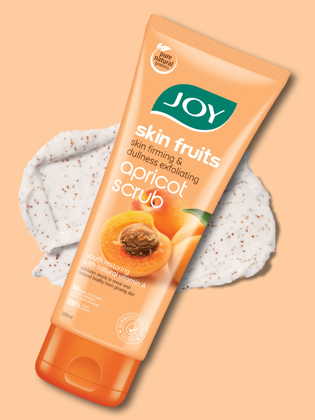 JOY Apricot & Walnut Face Scrub for Blackheads & Tan Removal - 200ml