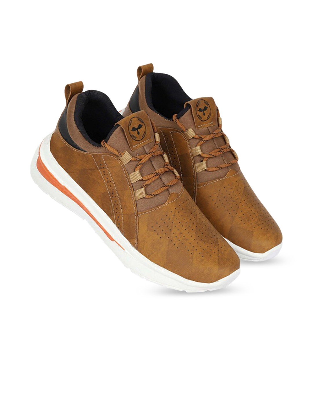 WIN9 Men Tan Colourblocked Sneakers
