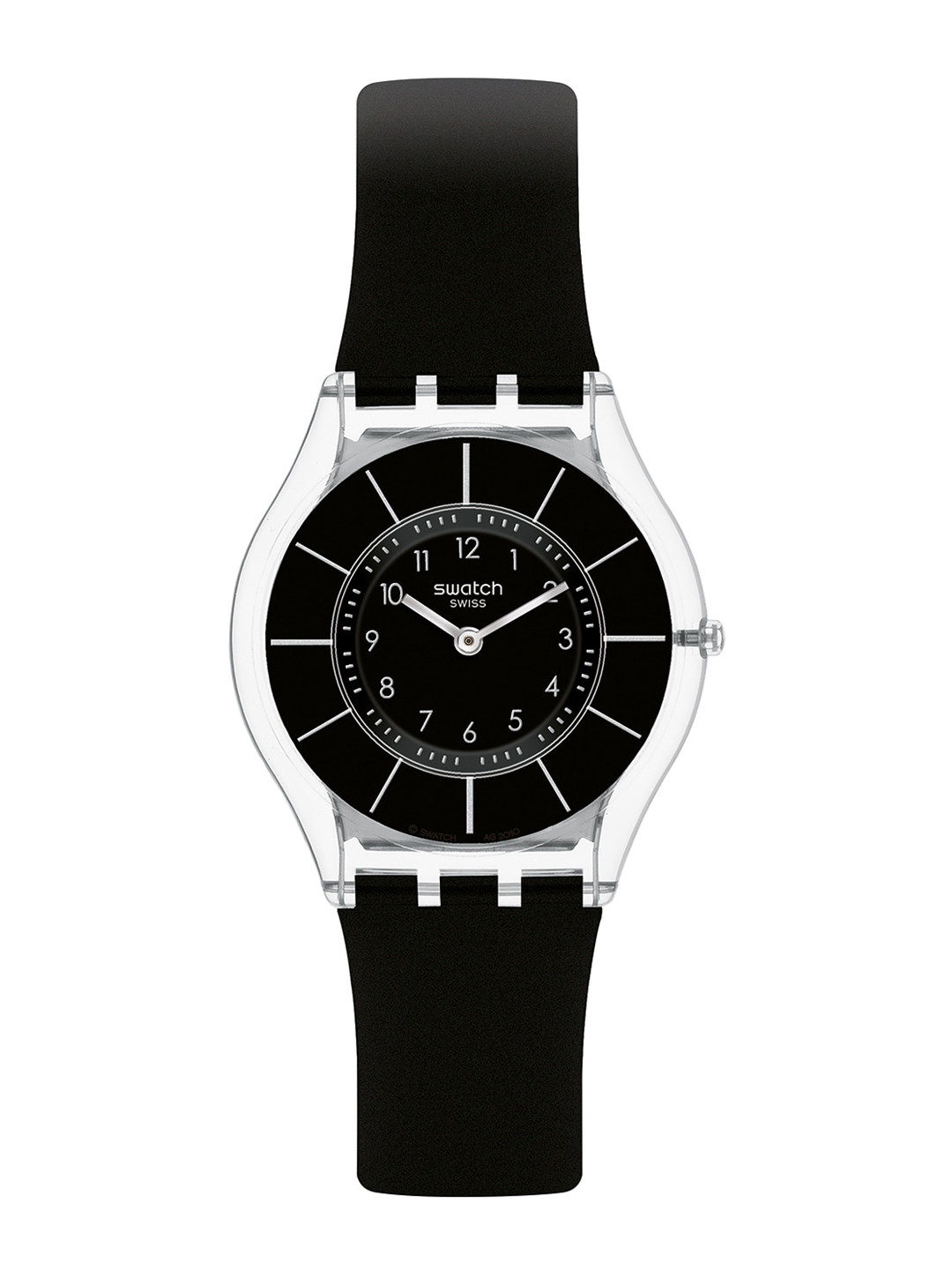 Swatch Unisex Embellished Dial & Ceramic Straps Analogue Watch SS08K103