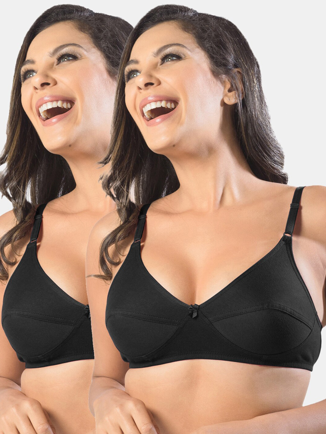 Sonari Black Pack of 2 Non-Wired Bra kesarblackblack30B-BlackBlack