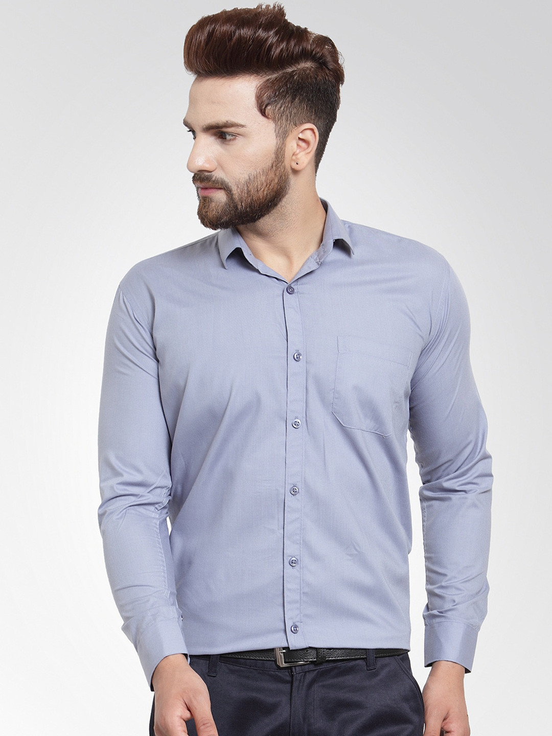JAINISH Men Grey Standard Formal Shirt