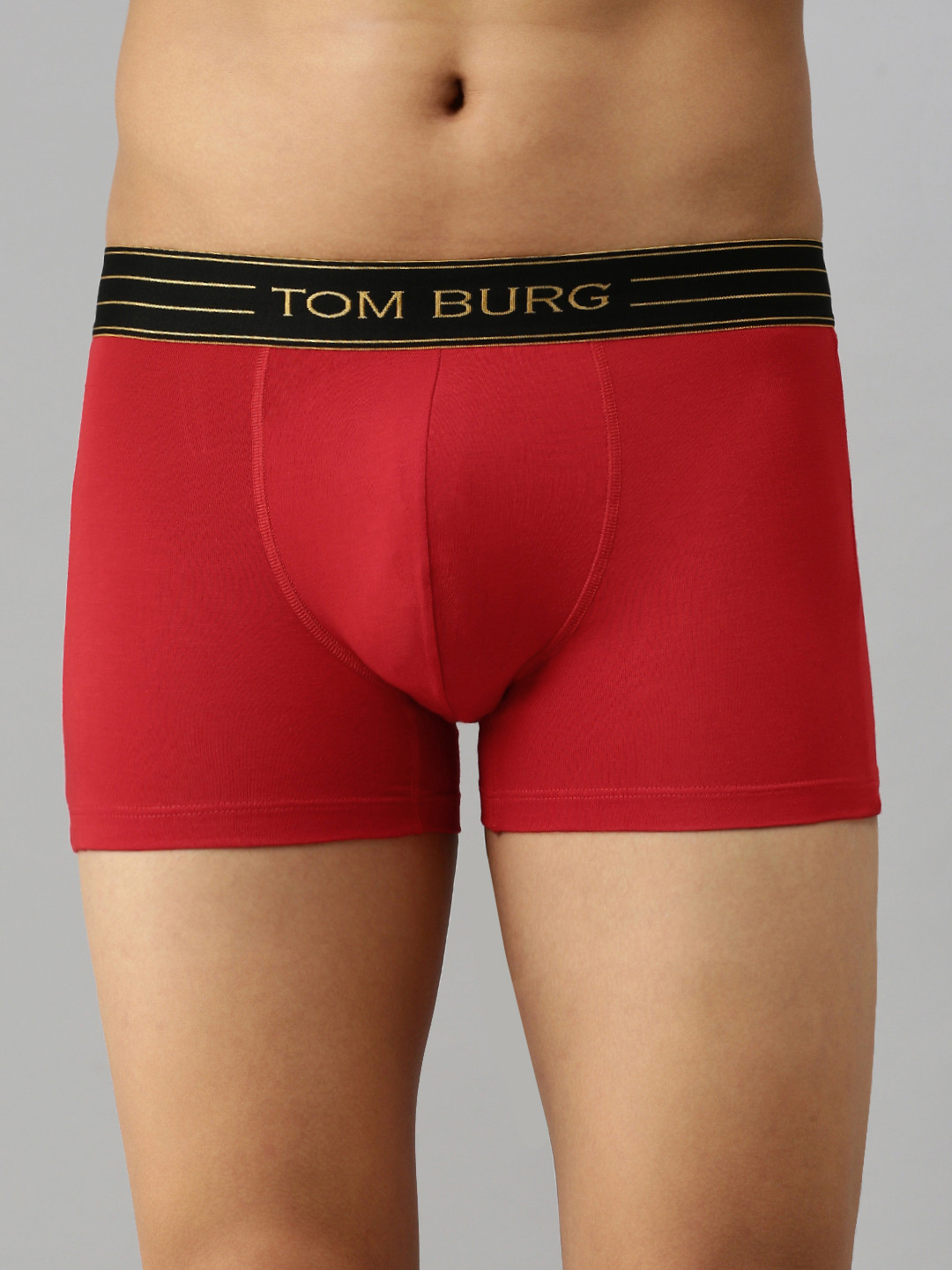 TOM BURG Men Maroon Solid Trunks 3036
