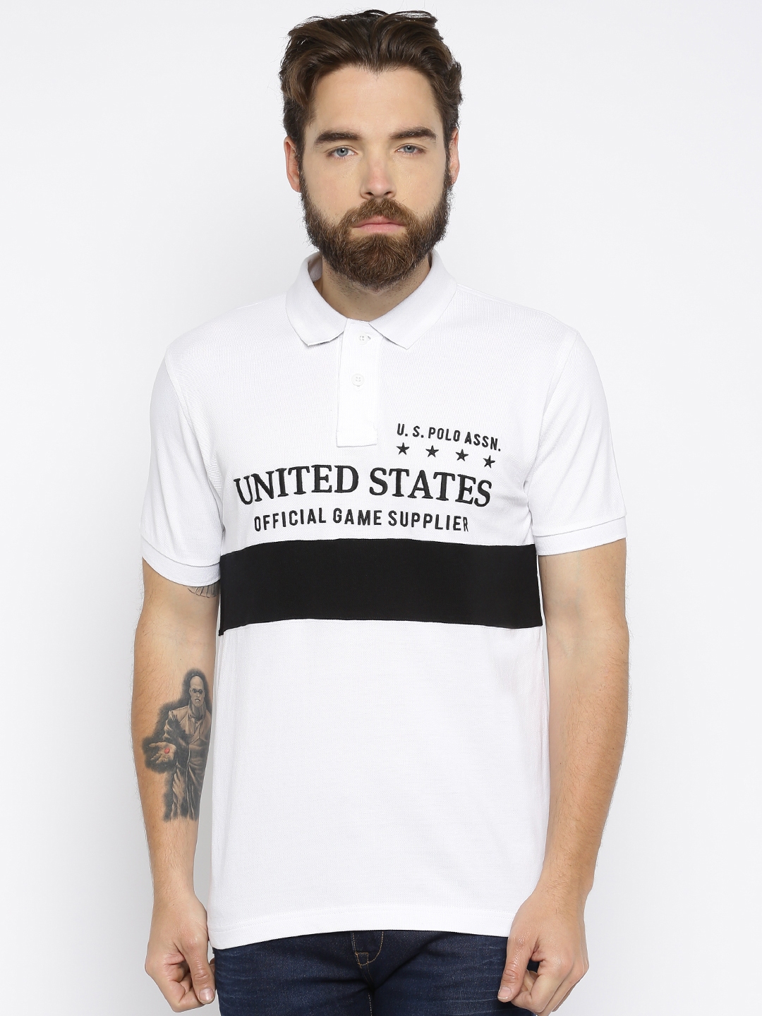 us polo t shirts myntra