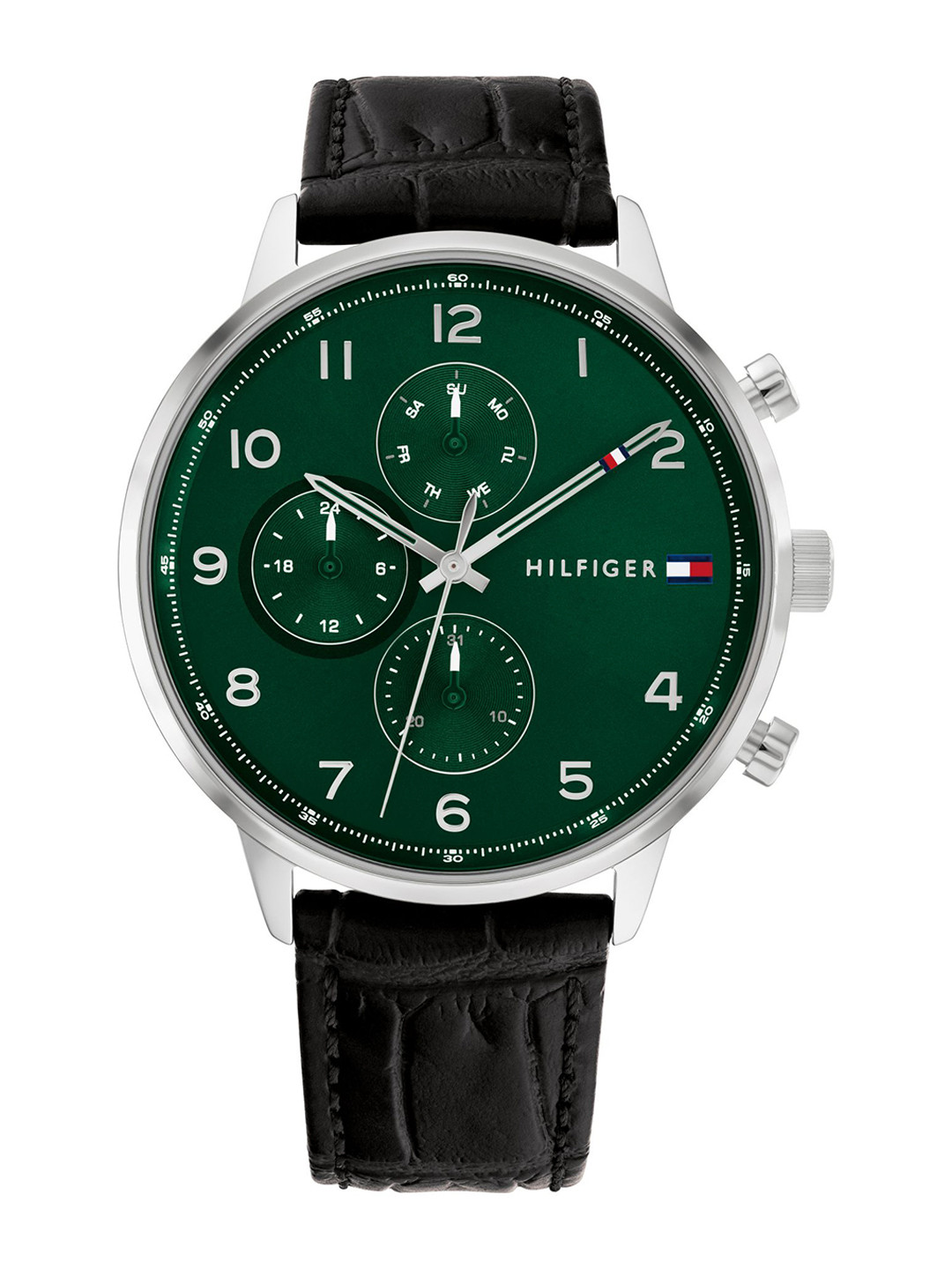 Tommy Hilfiger Men Embellished Dial & Leather Bracelet Style Analogue Watch TH1791985