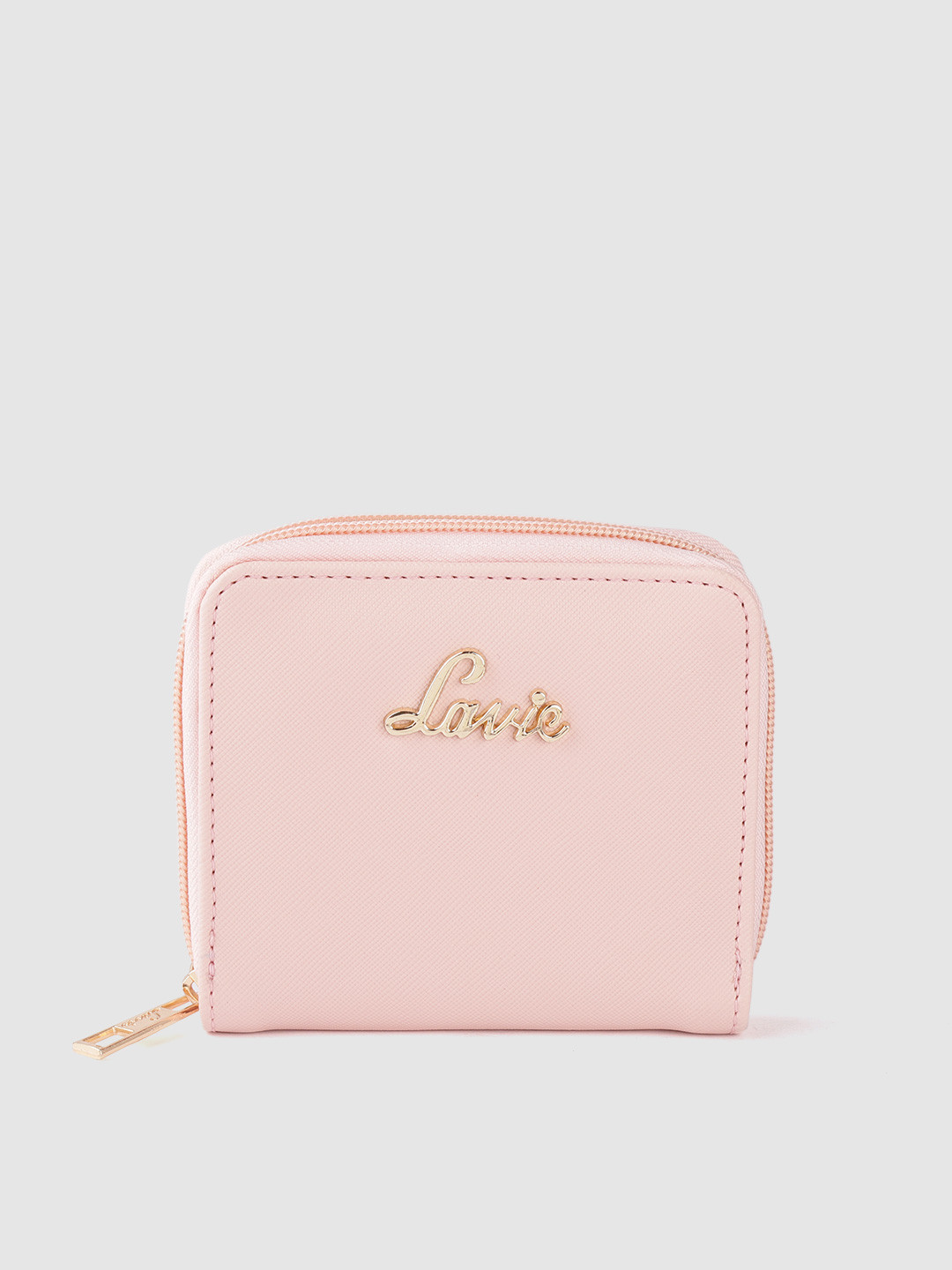 Lavie Women Pink Solid Zip Around Wallet