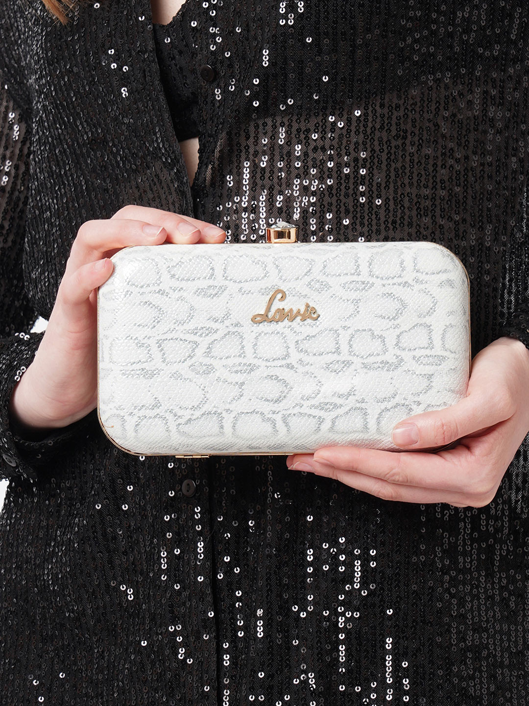 Lavie Blink Silver-toned Framed Clutch