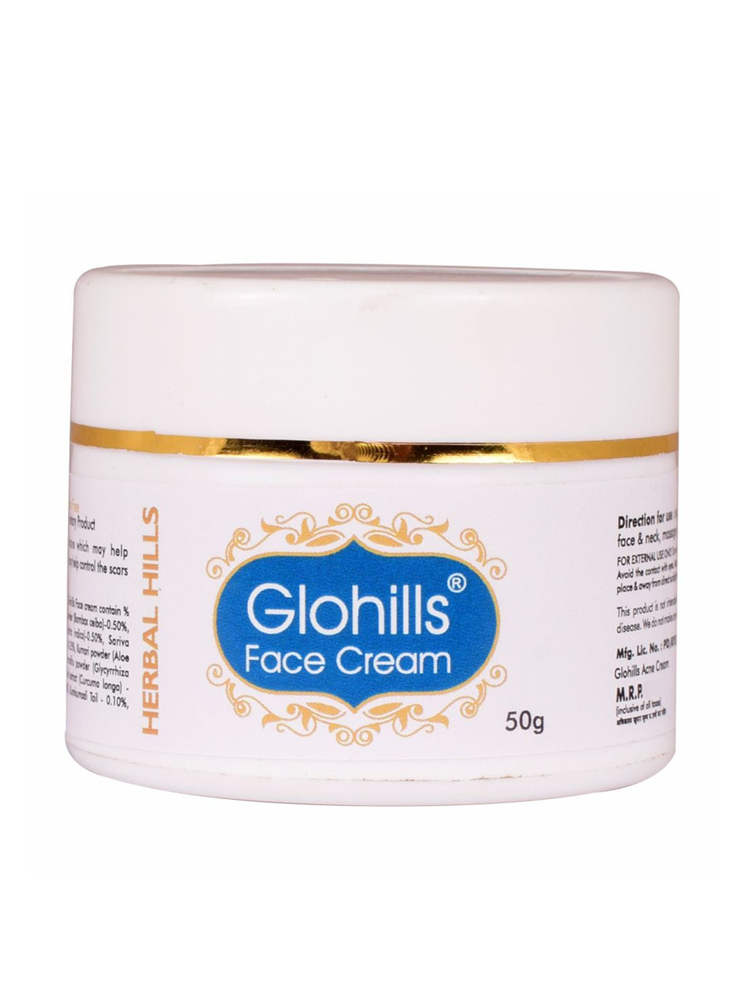 Herbal Hills Glohills Face Cream for Nourished Skin - 50g
