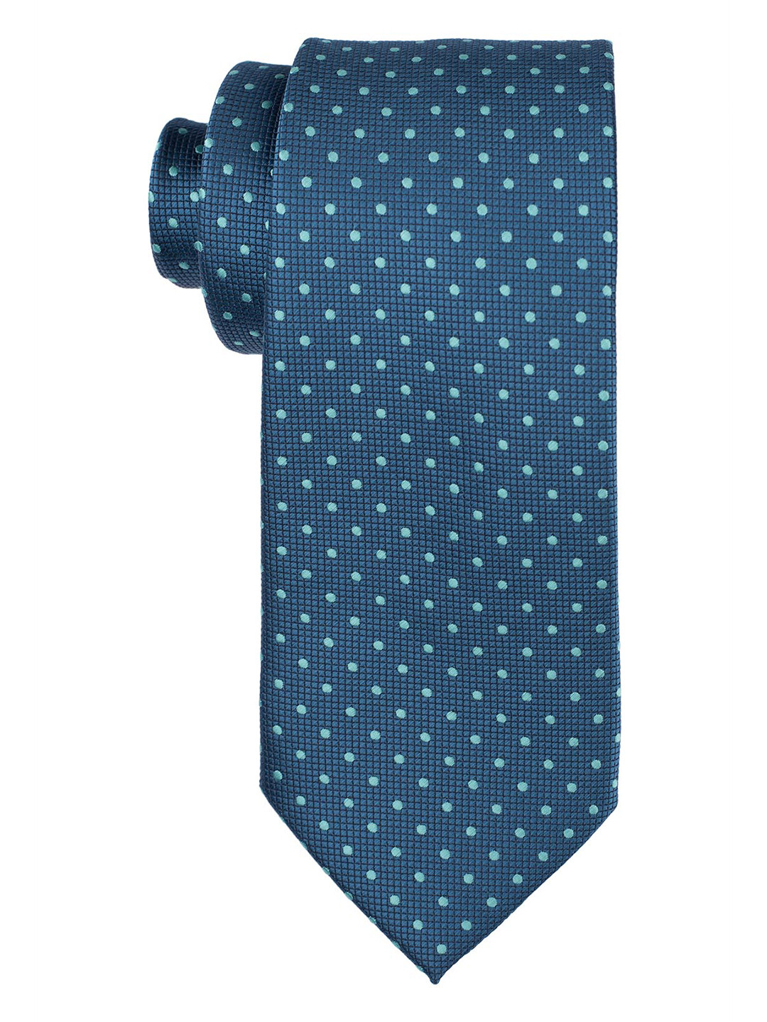 The Tie Hub Men Teal Blue Printed Ascot Tie
