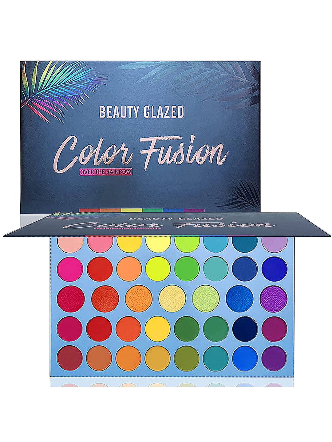 BEAUTY GLAZED Color Fusion 39 Shades Eyeshadow Palette - Over The Rainbow