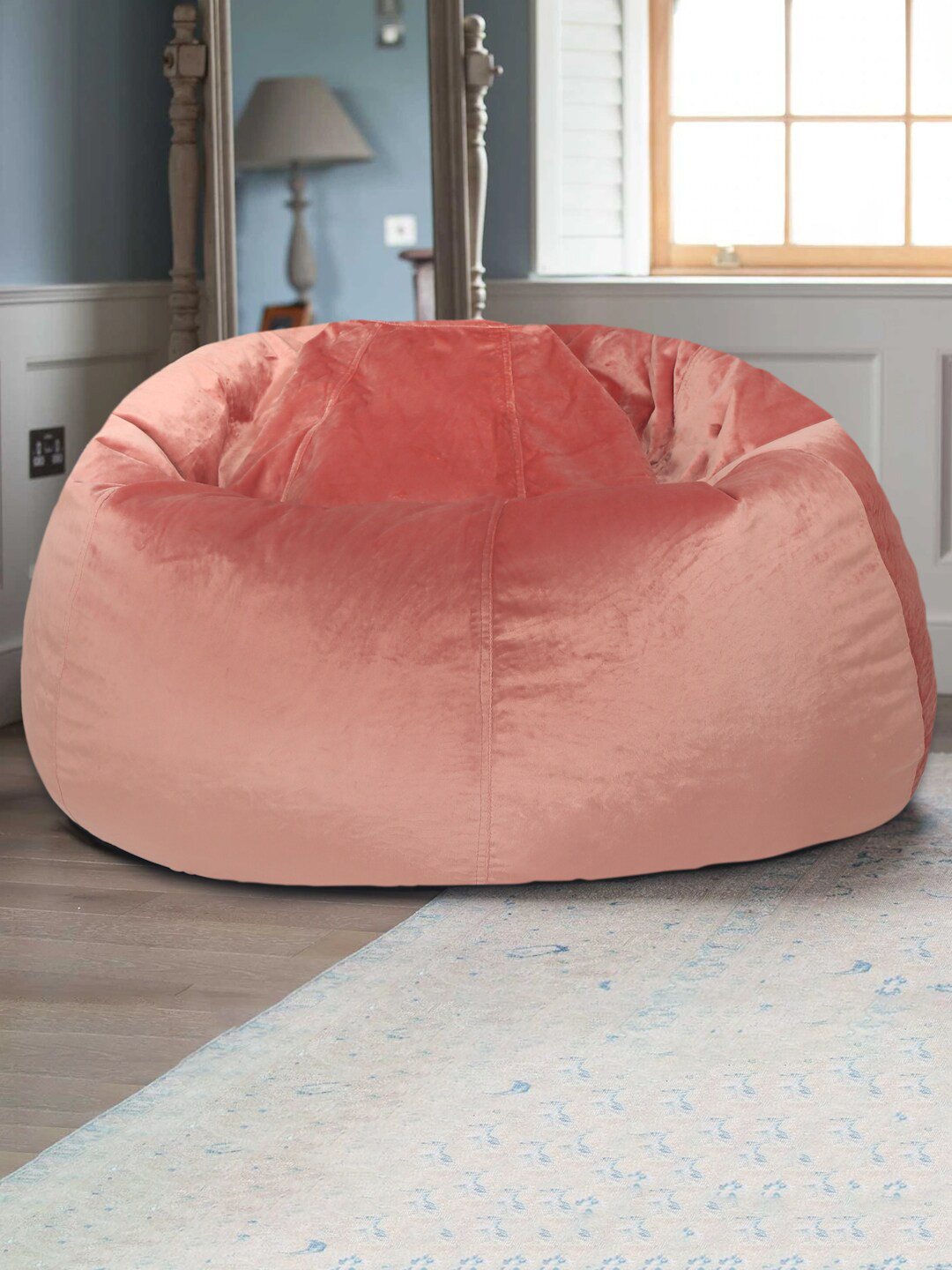 eyda Pink Velvet Bean Bag Cover
