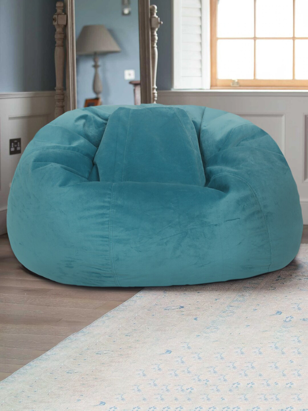 eyda Sea Green Velvet Bean Bag Cover