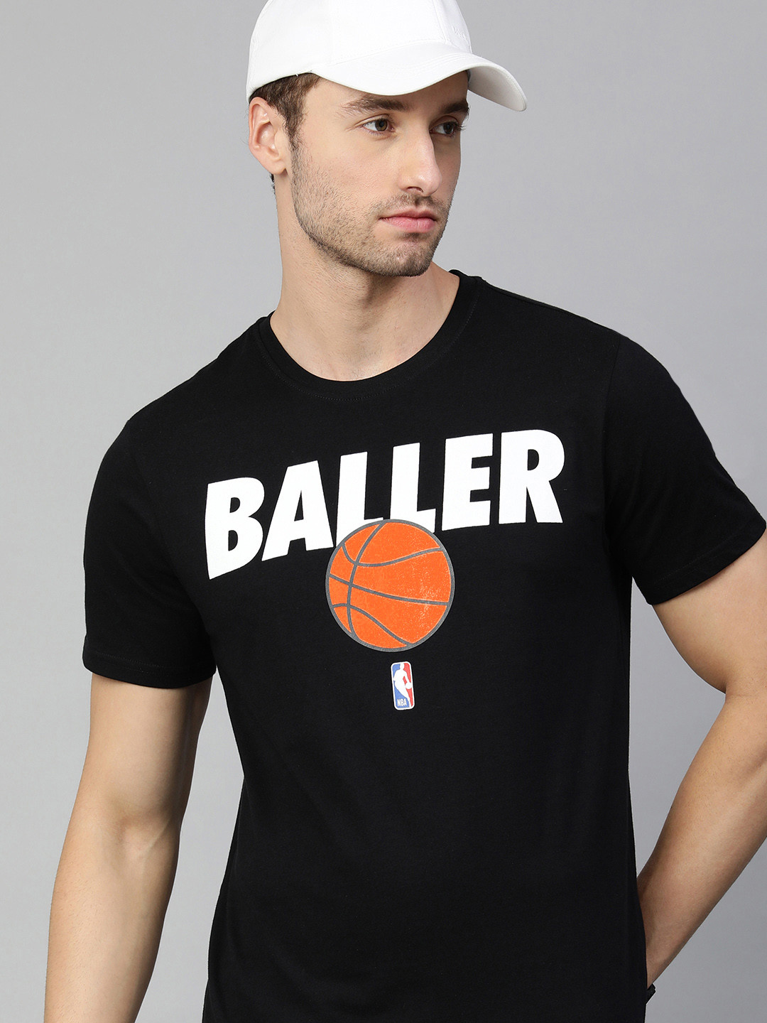 NBA Men Black Baller Printed T-Shirt